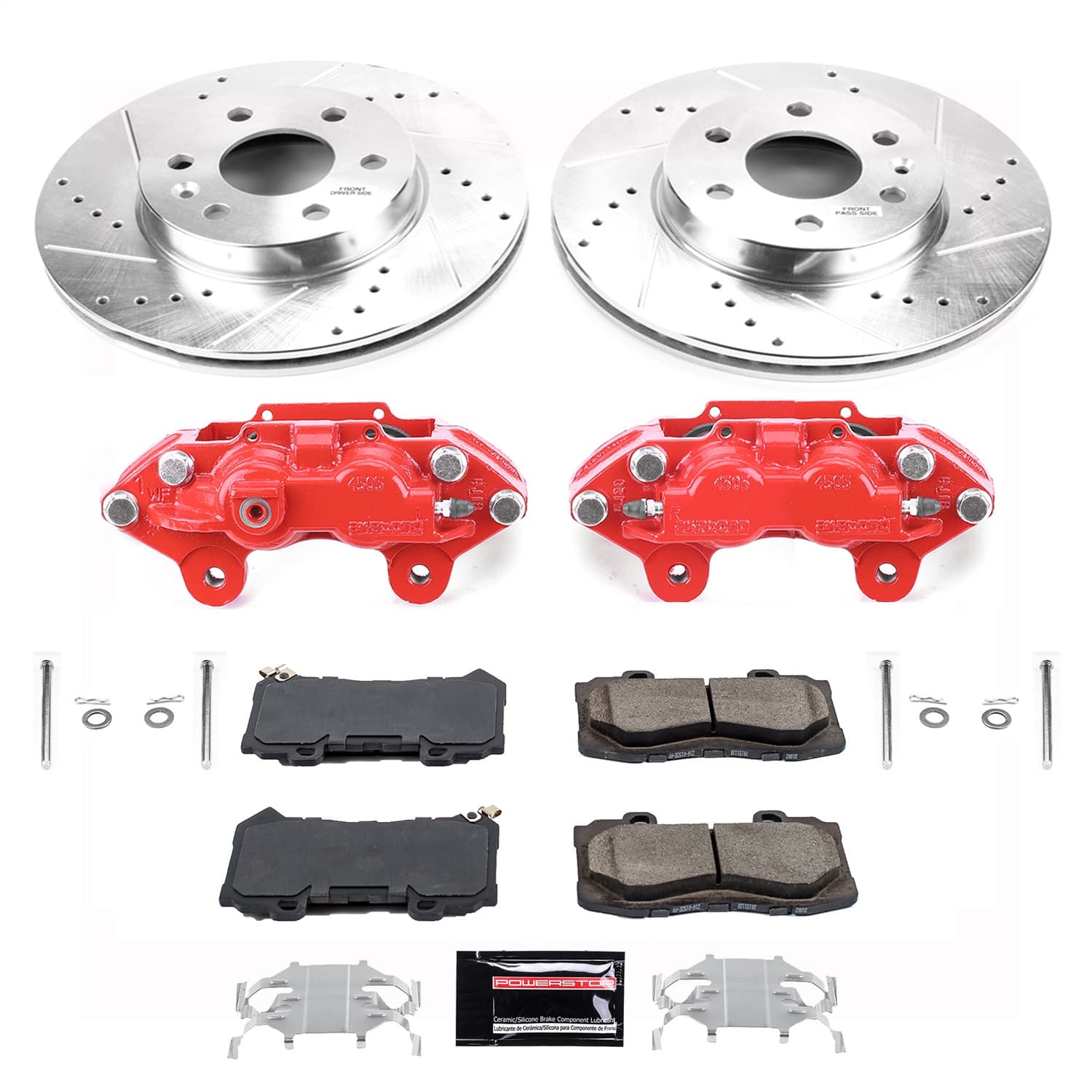 Power Stop - KC7126 - Front - Disc Brake Pad/Caliper and Rotor Kit image 1