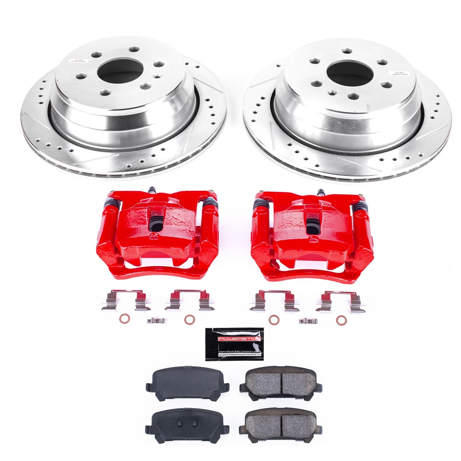 Power Stop - KC7127 - Rear - Disc Brake Pad/Caliper and Rotor Kit image 1