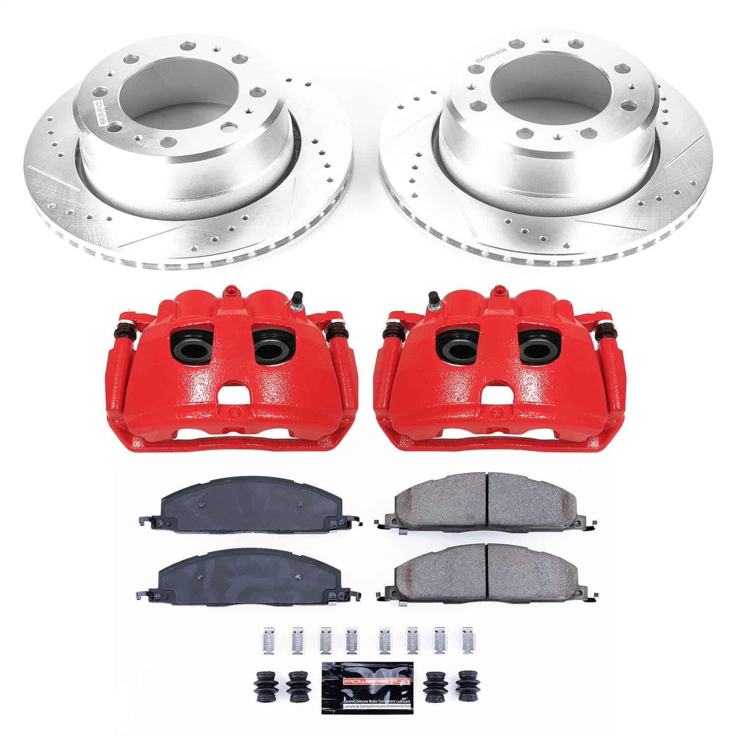 Power Stop - KC7131 - Rear - Disc Brake Pad/Caliper and Rotor Kit image 1