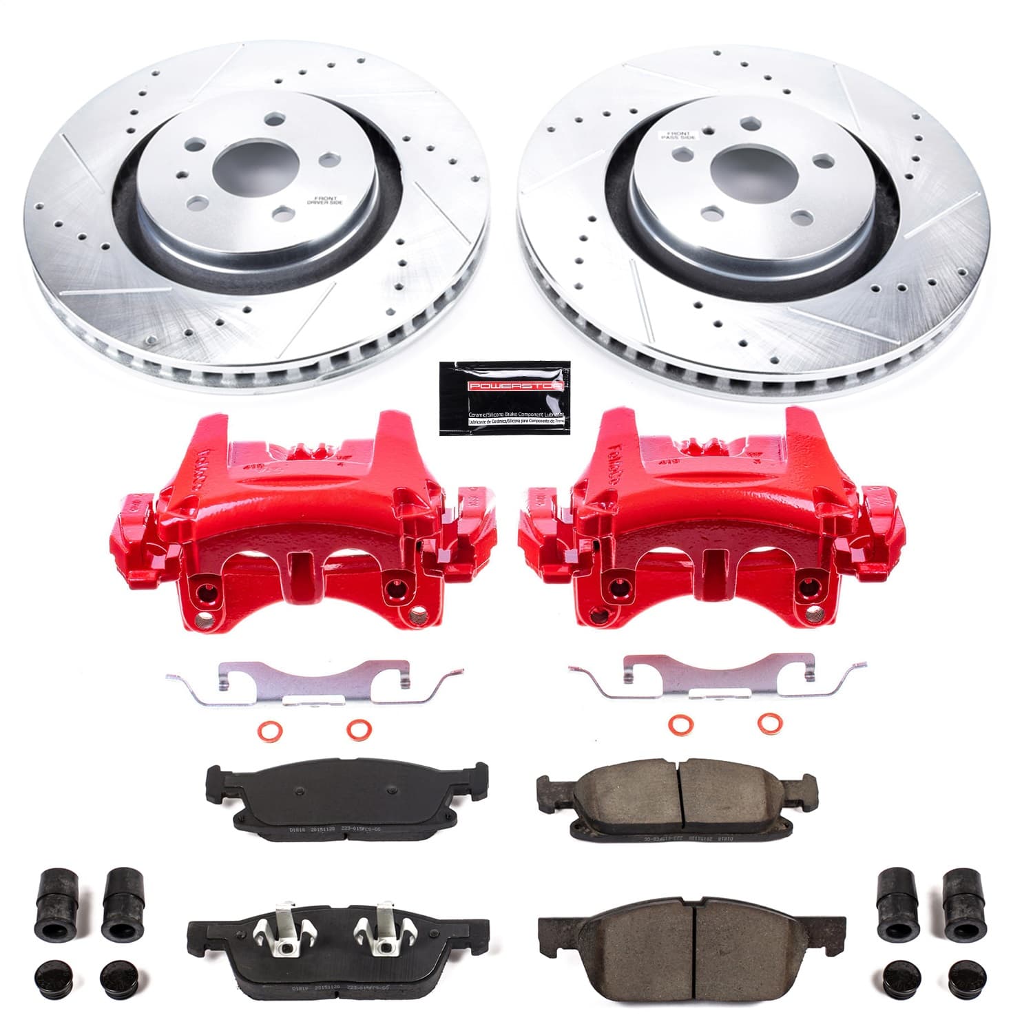 Power Stop - KC7143 - Front - Disc Brake Pad/Caliper and Rotor Kit image 1