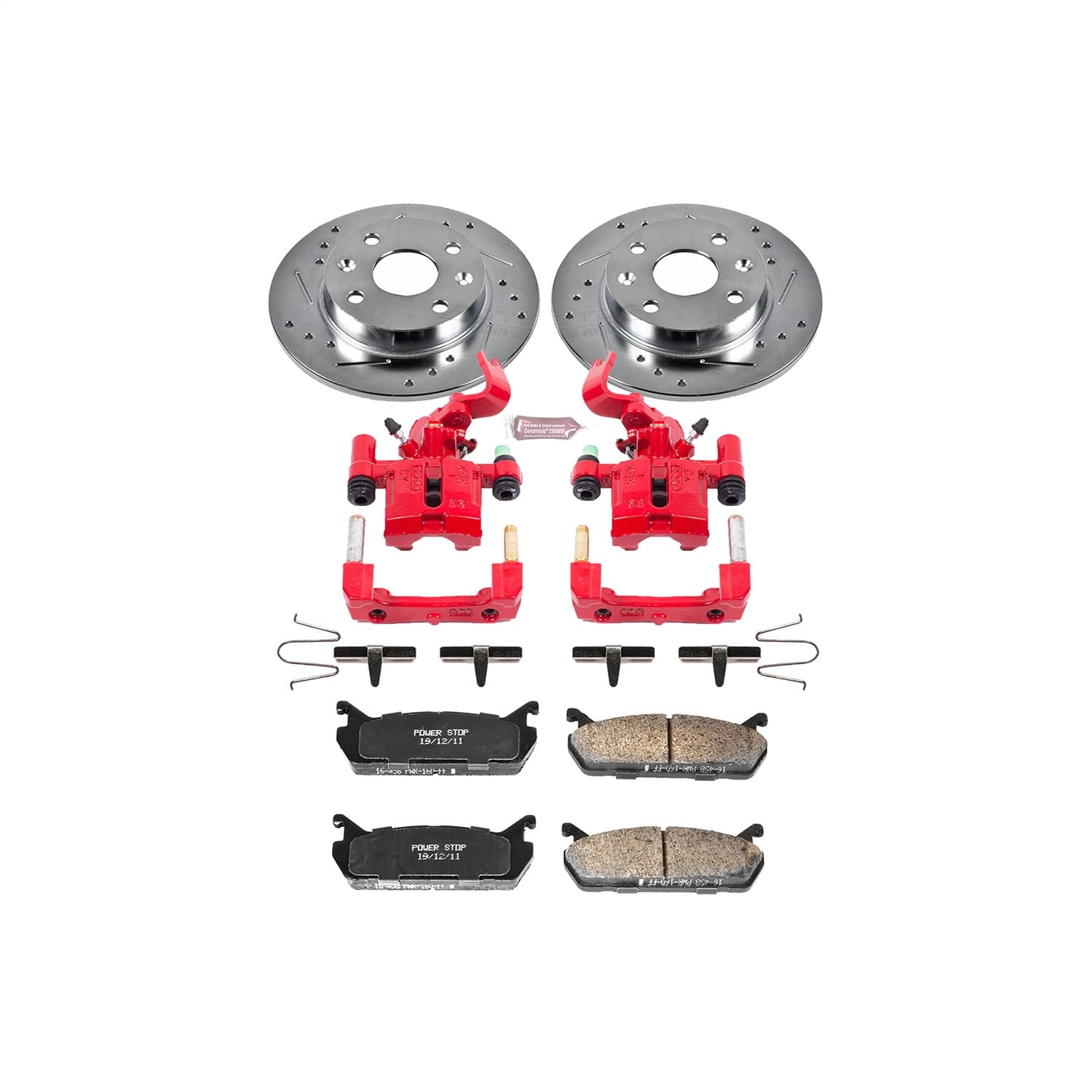 Power Stop - KC719 - Rear - Disc Brake Pad/Caliper and Rotor Kit image 1