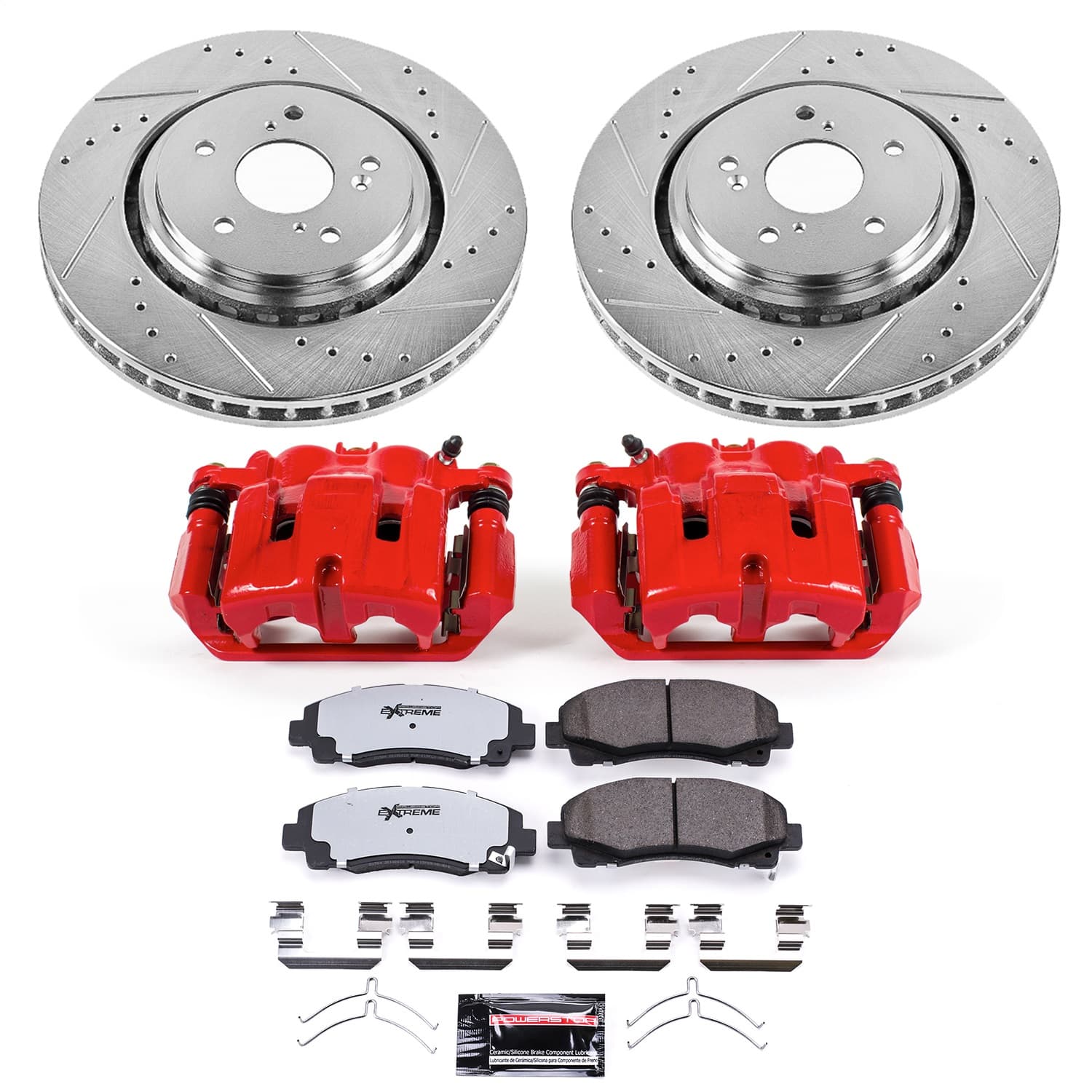 Power Stop - KC7214-36 - Front - Disc Brake Pad/Caliper and Rotor Kit image 1