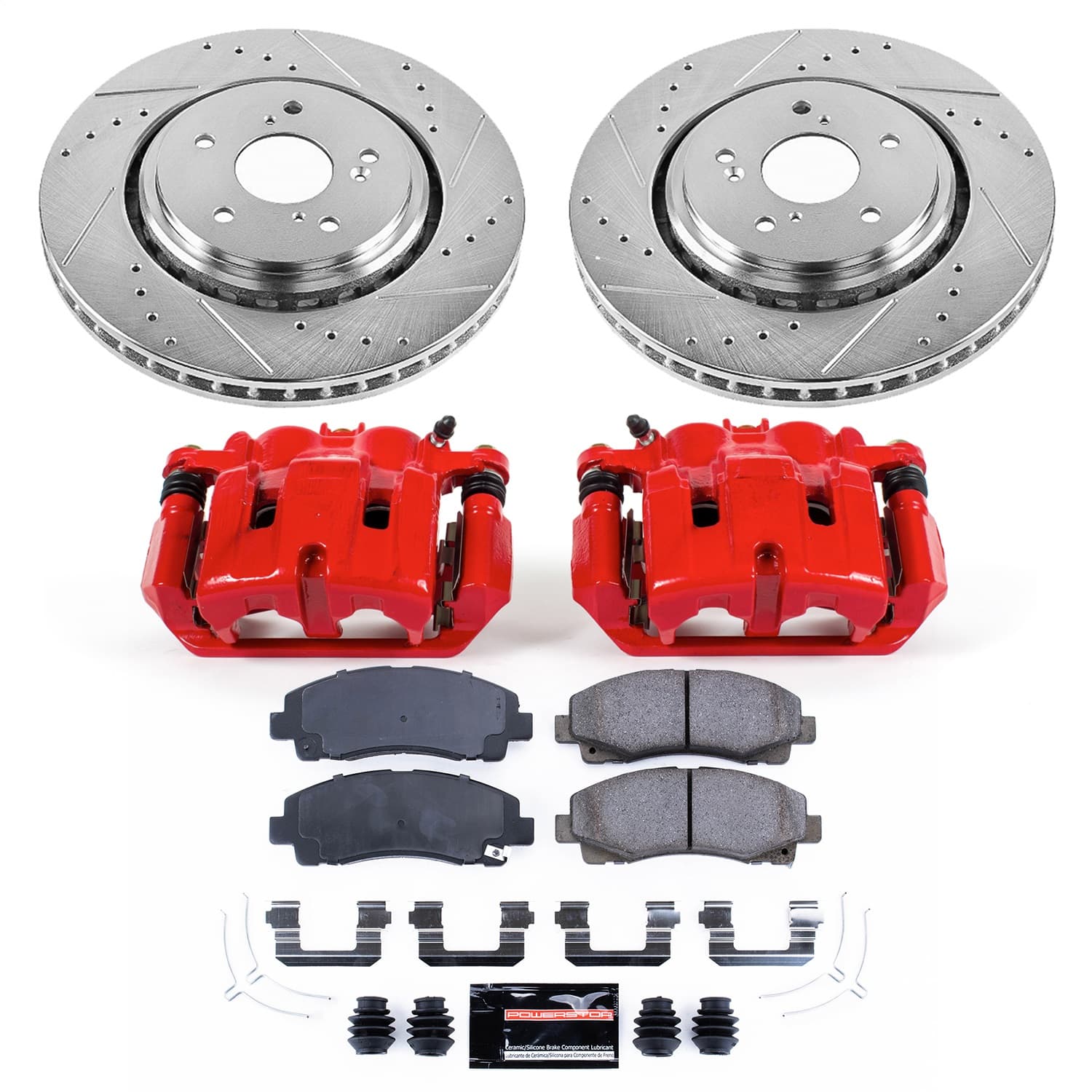 Power Stop - KC7214 - Front - Disc Brake Pad/Caliper and Rotor Kit image 1