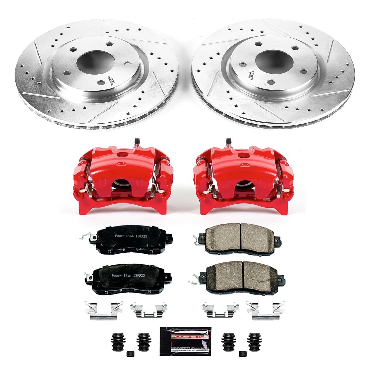 Power Stop - KC7215 - Front - Disc Brake Pad/Caliper and Rotor Kit image 1