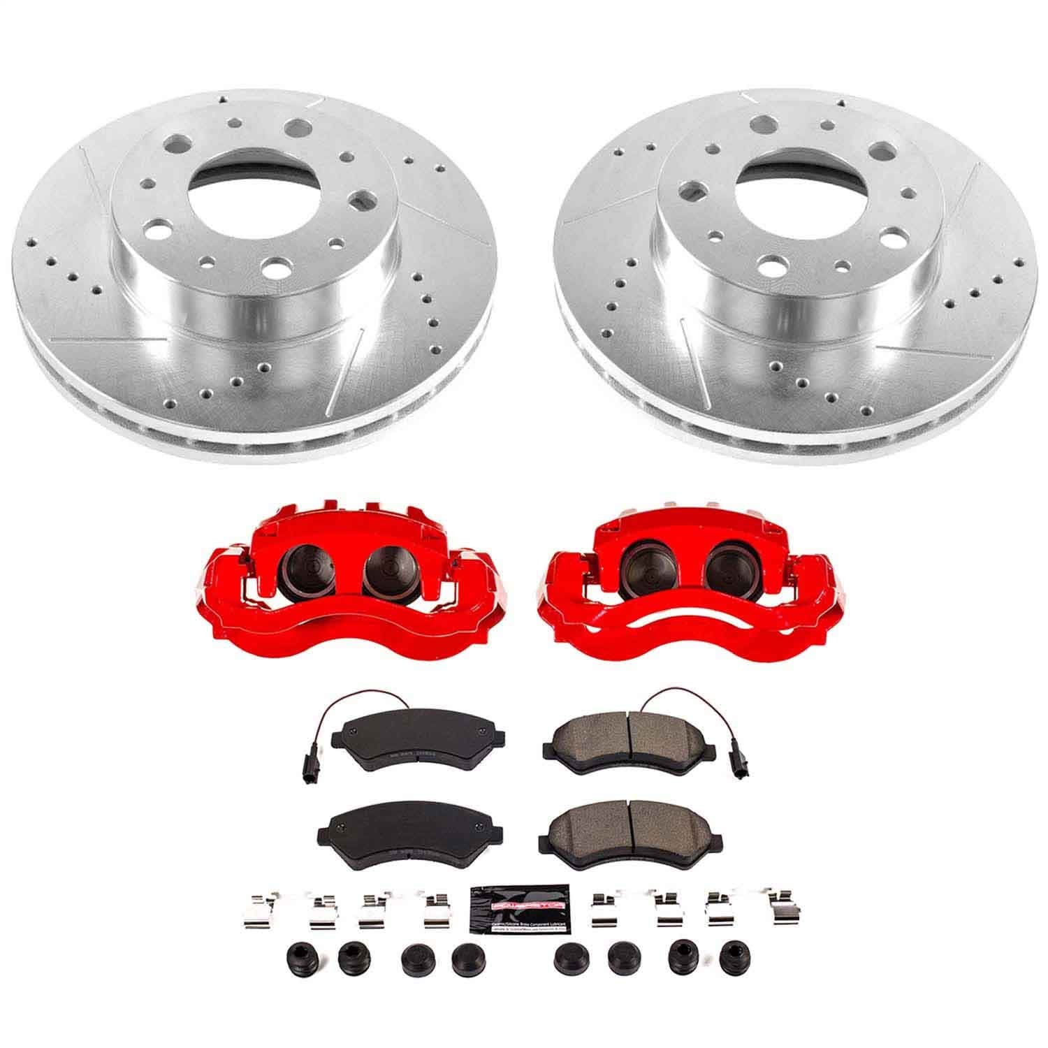 Power Stop - KC7303 - Front - Disc Brake Pad/Caliper and Rotor Kit image 1