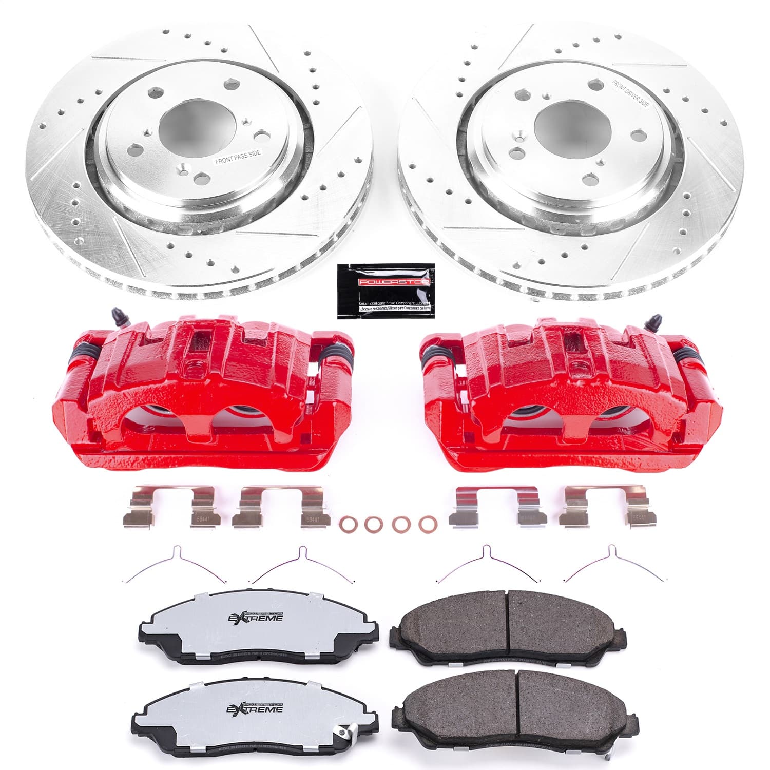 Power Stop - KC7352-36 - Front - Disc Brake Pad/Caliper and Rotor Kit image 1