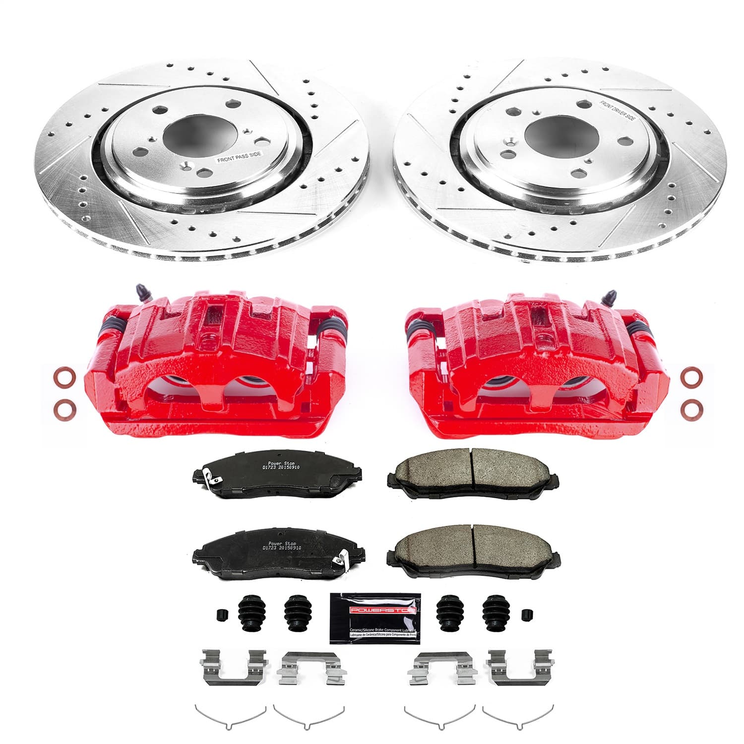 Power Stop - KC7352 - Front - Disc Brake Pad/Caliper and Rotor Kit image 1