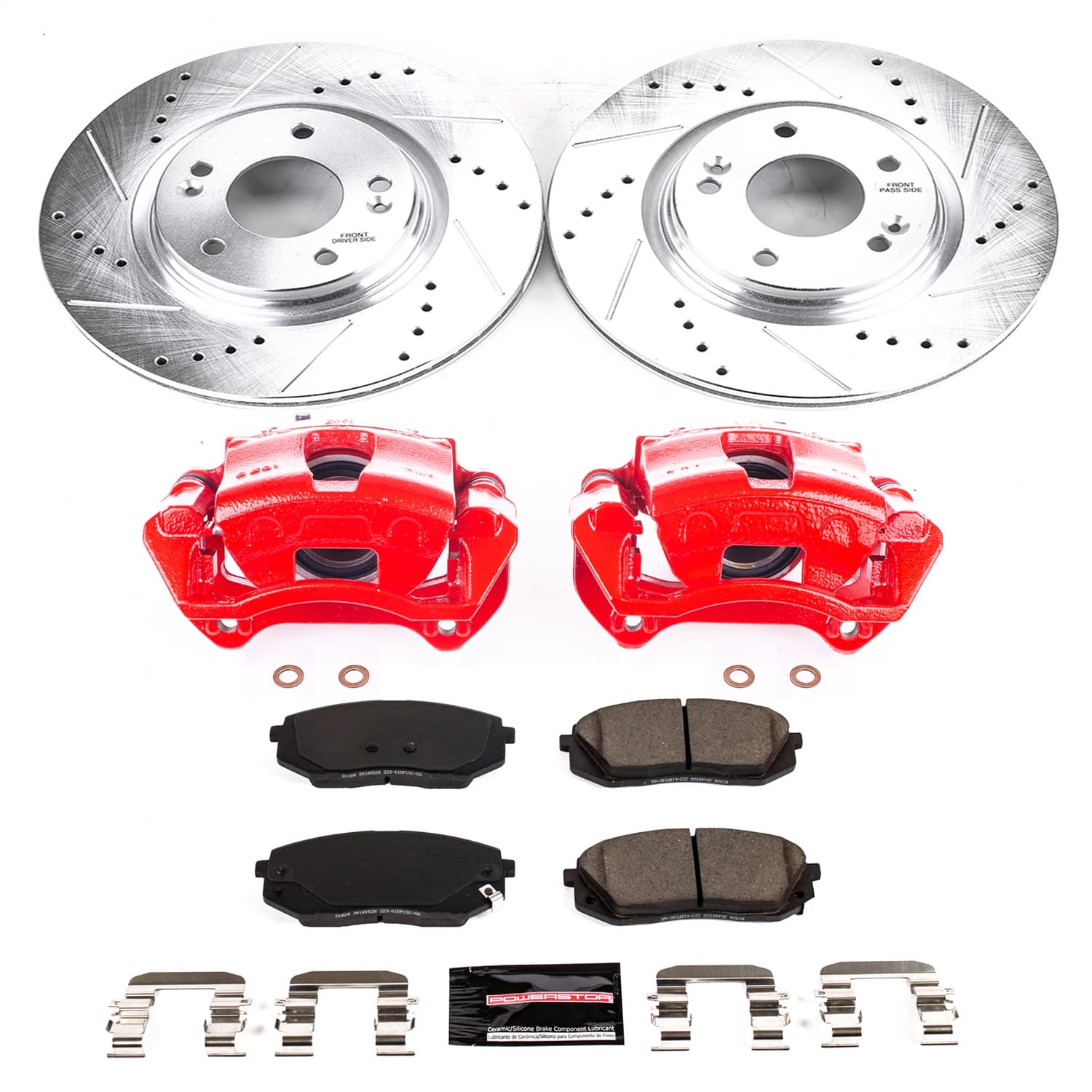 Power Stop - KC7353 - Front - Disc Brake Pad/Caliper and Rotor Kit image 1
