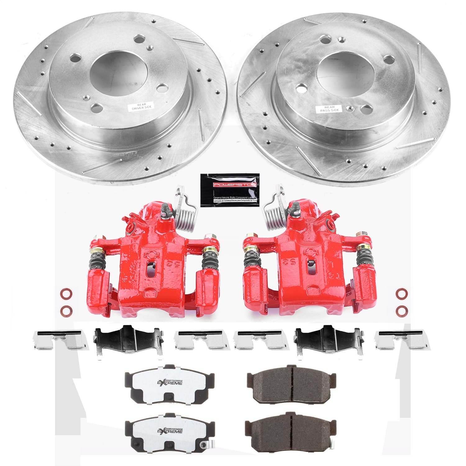 Power Stop - KC740-26 - Rear - Disc Brake Pad/Caliper and Rotor Kit image 1