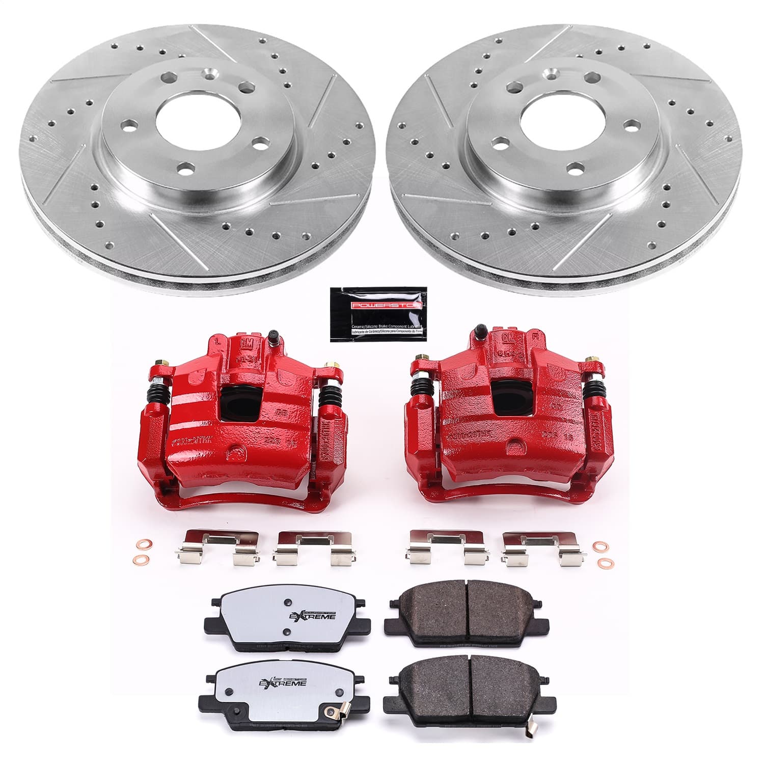 Power Stop - KC7400-36 - Front - Disc Brake Pad/Caliper and Rotor Kit image 1
