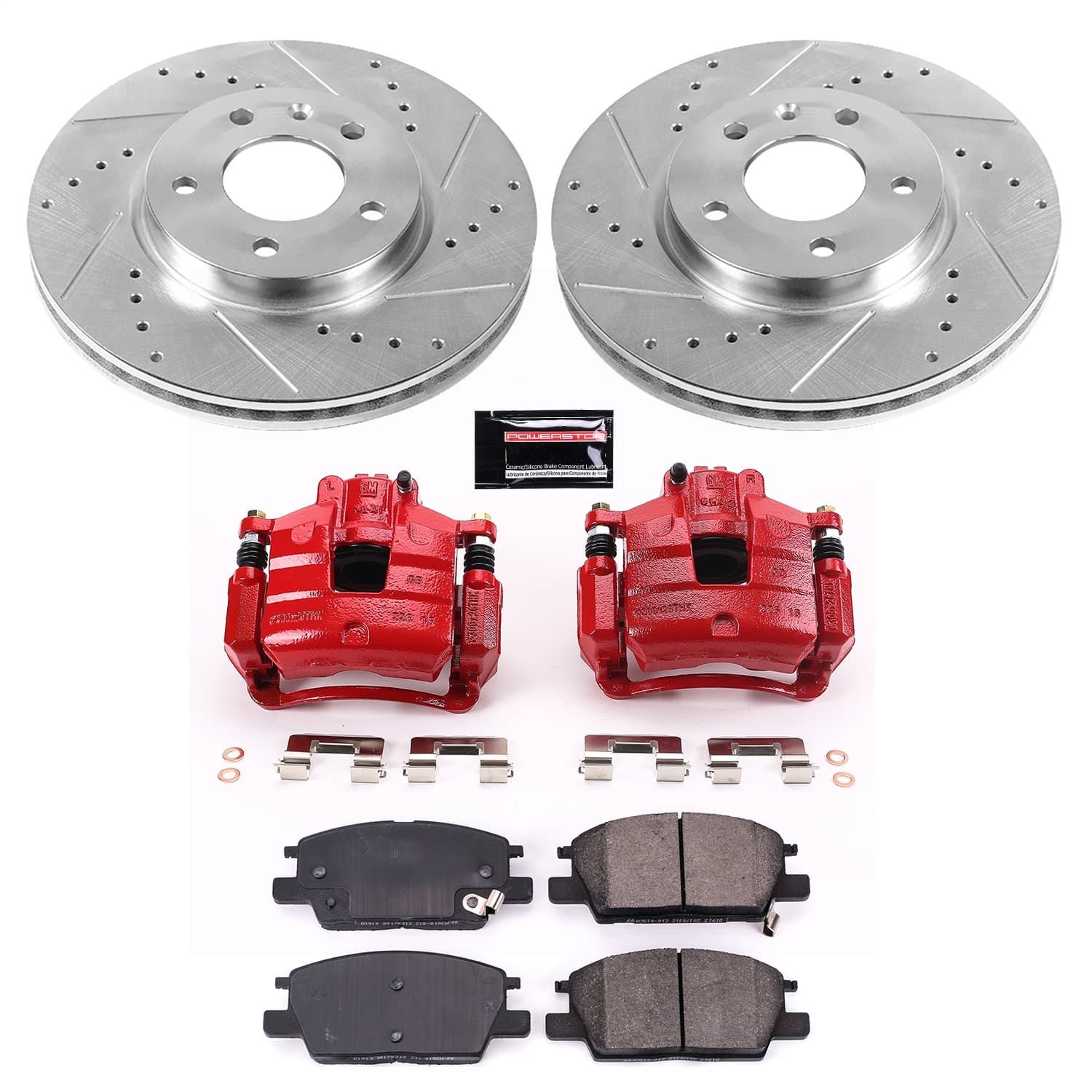 Power Stop - KC7400 - Front - Disc Brake Pad/Caliper and Rotor Kit image 1