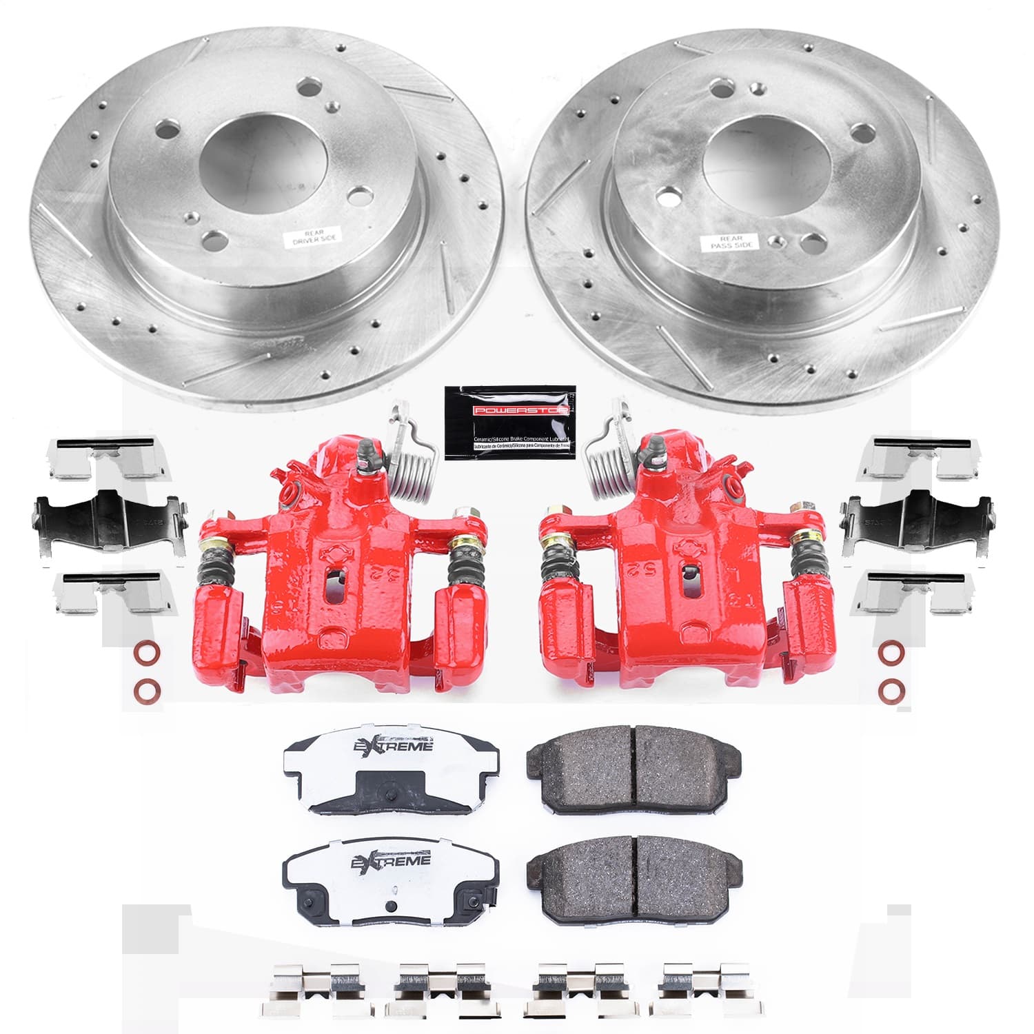 Power Stop - KC741-26 - Rear - Disc Brake Pad/Caliper and Rotor Kit image 1