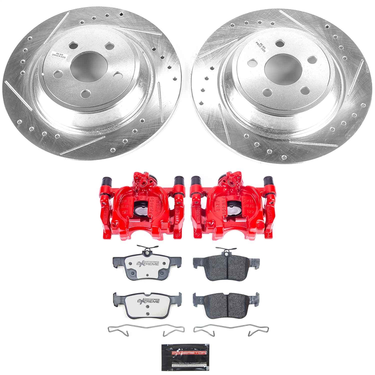 Power Stop - KC7417-36 - Rear - Disc Brake Pad and Rotor Kit image 1