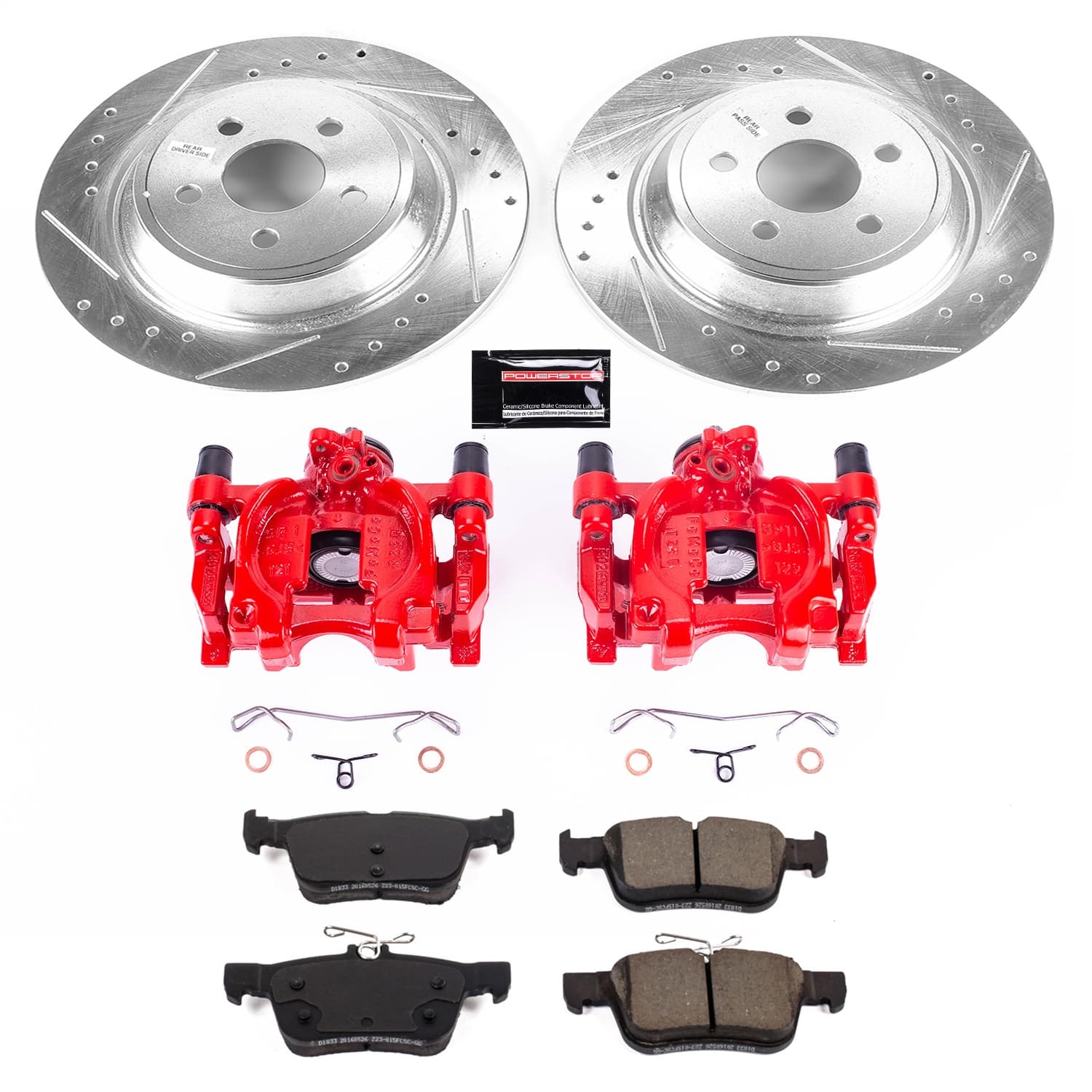 Power Stop - KC7417 - Rear - Disc Brake Pad/Caliper and Rotor Kit image 1