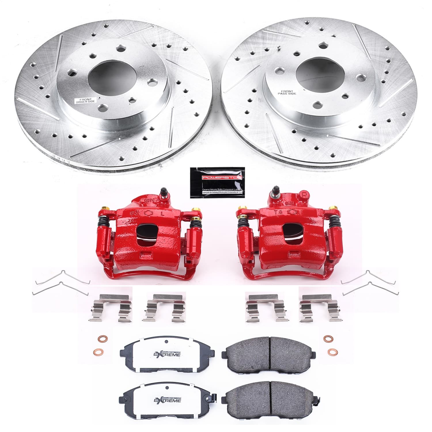 Power Stop - KC749-26 - Front - Disc Brake Pad/Caliper and Rotor Kit image 1
