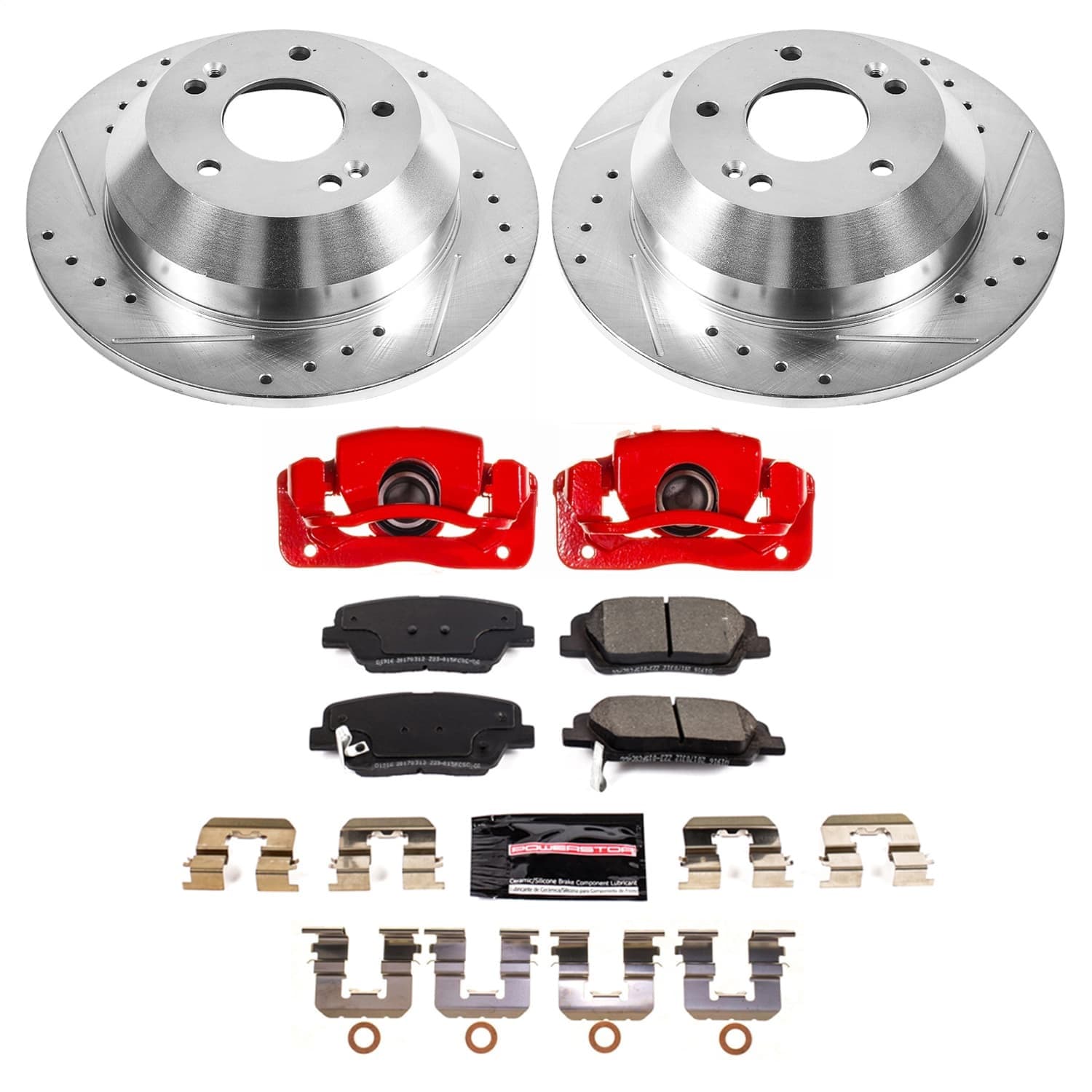 Power Stop - KC7507A - Rear - Disc Brake Pad/Caliper and Rotor Kit image 1