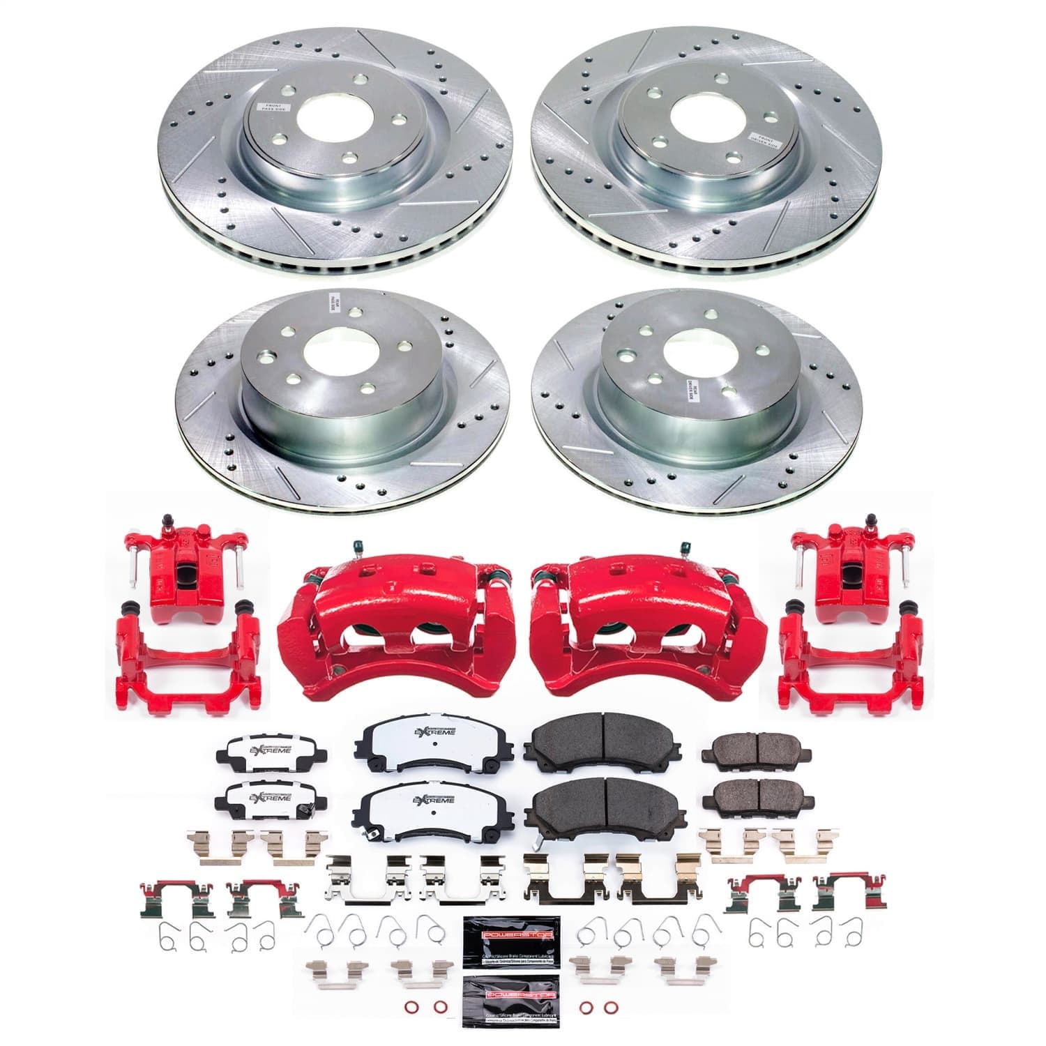 Power Stop - KC7584A-26 - Front and Rear - Disc Brake Pad and Rotor Kit image 1