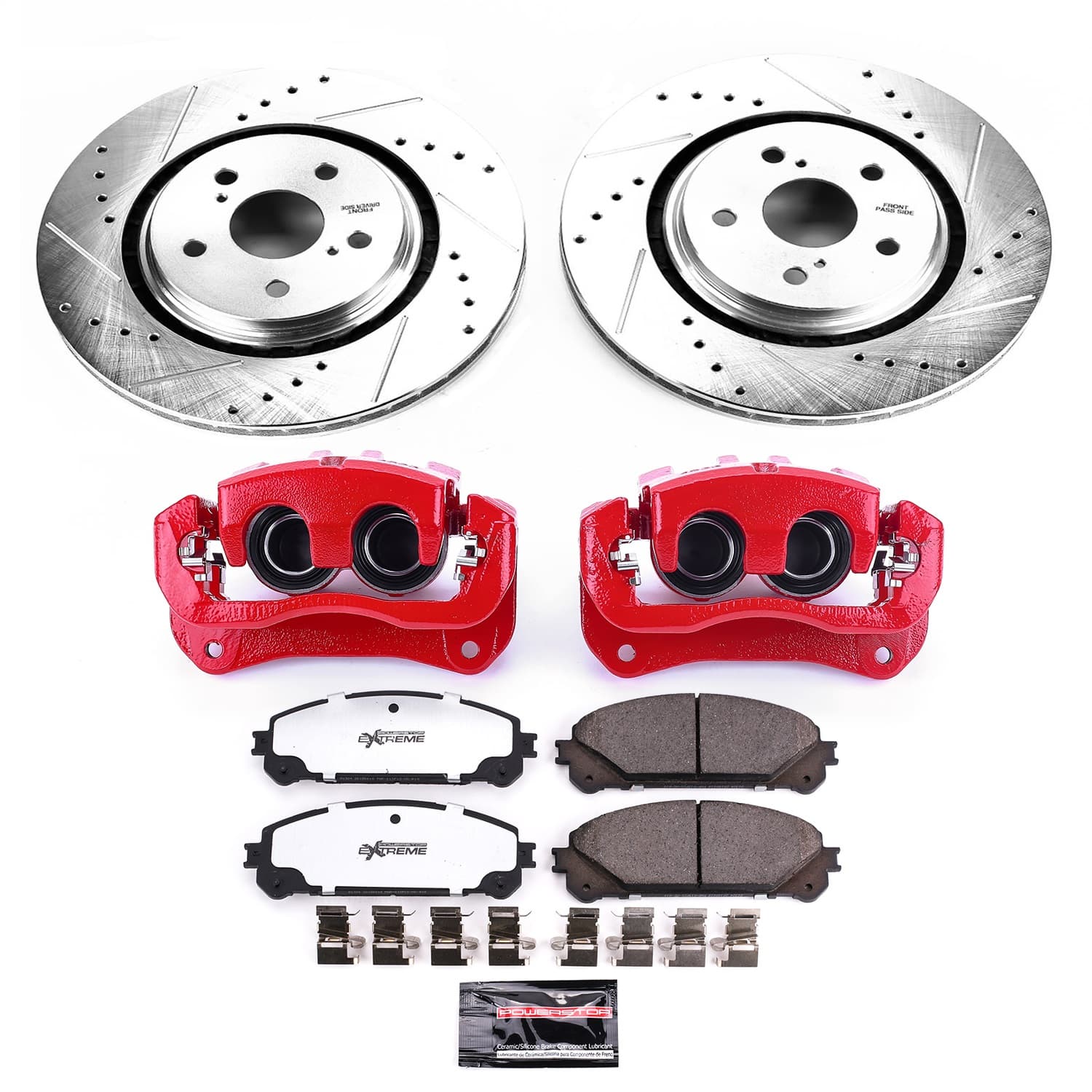 Power Stop - KC7688-36 - Front - Disc Brake Pad/Caliper and Rotor Kit image 1