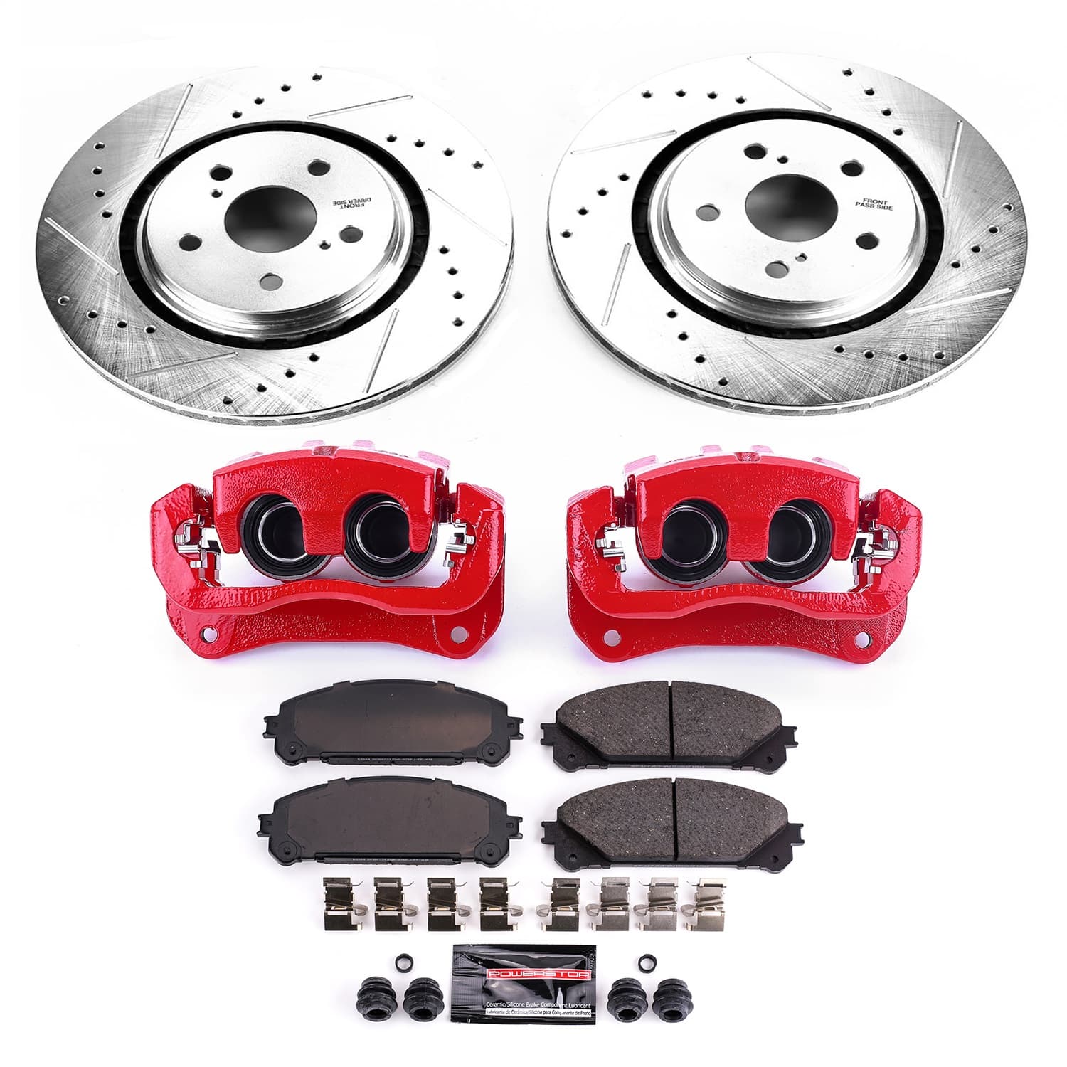 Power Stop - KC7688 - Front - Disc Brake Pad/Caliper and Rotor Kit image 1