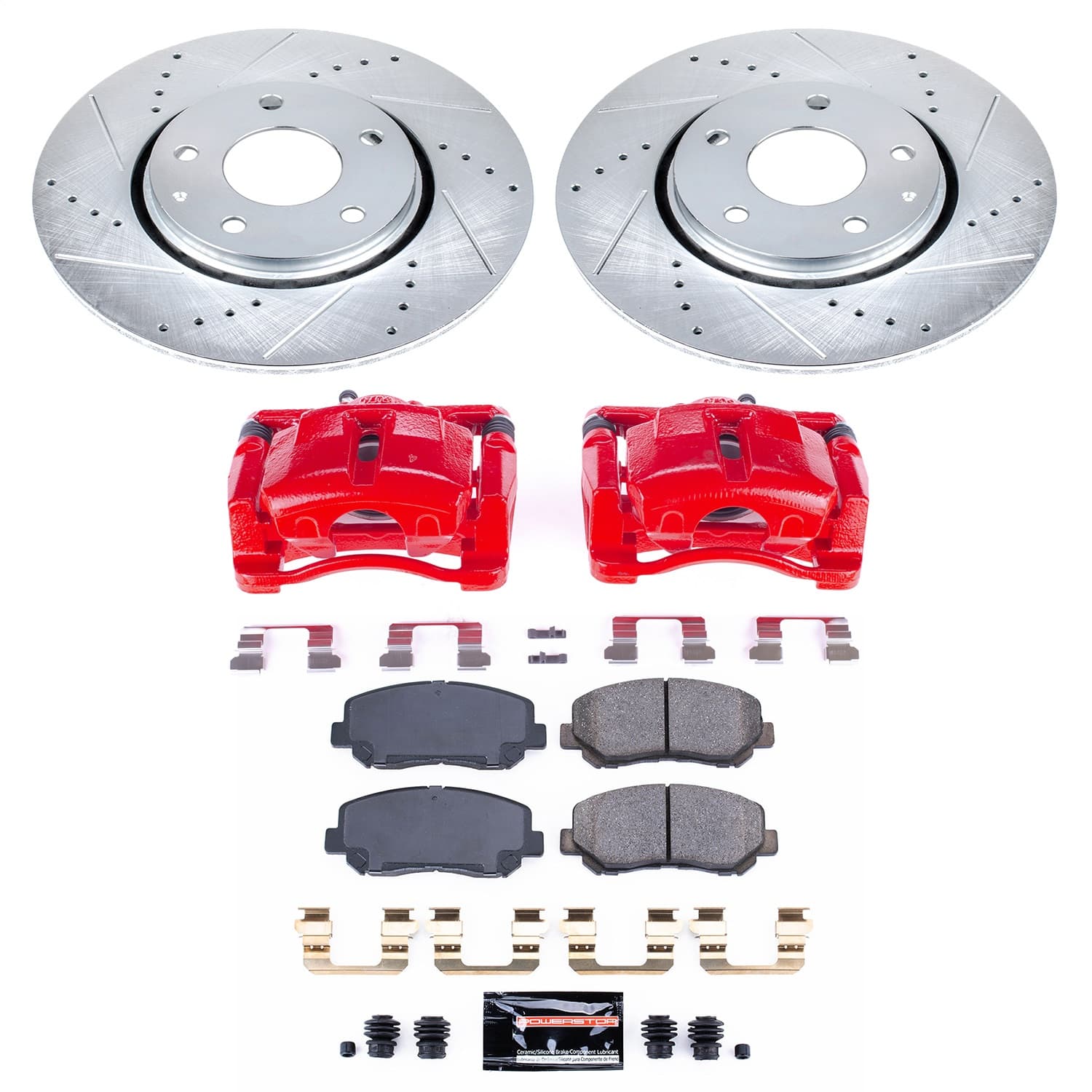 Power Stop - KC7689 - Front - Disc Brake Pad/Caliper and Rotor Kit image 1