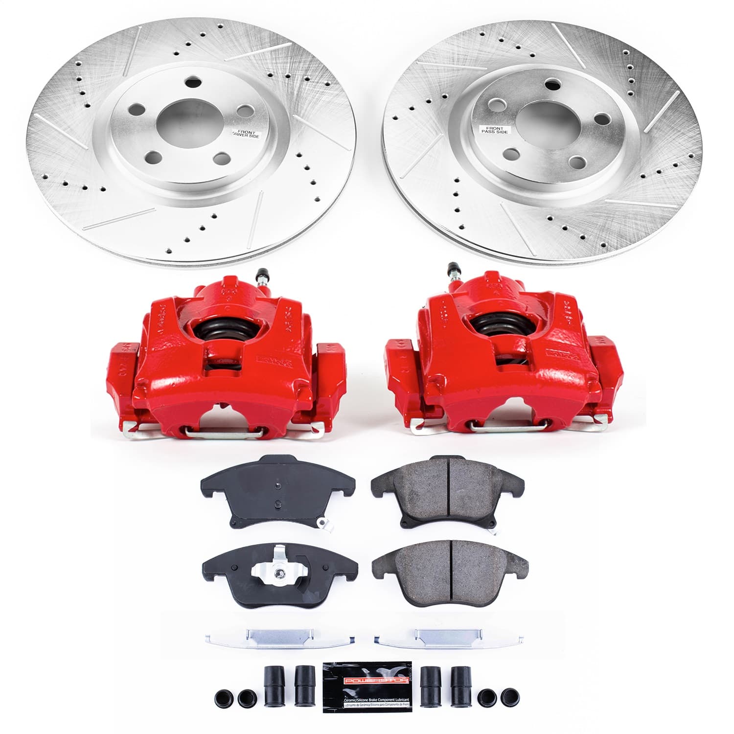Power Stop - KC7885 - Front - Disc Brake Pad/Caliper and Rotor Kit image 1