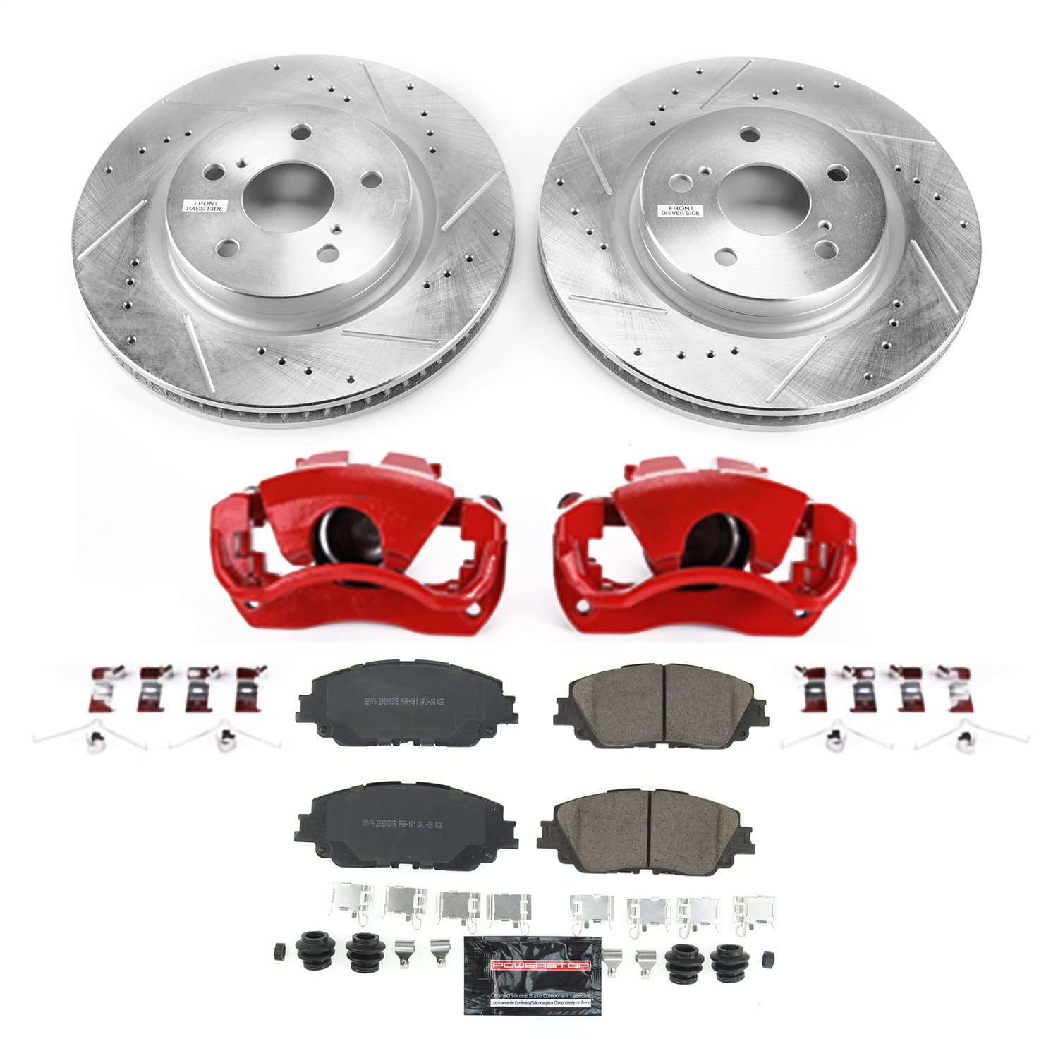 Power Stop - KC7895 - Front - Disc Brake Pad/Caliper and Rotor Kit image 1