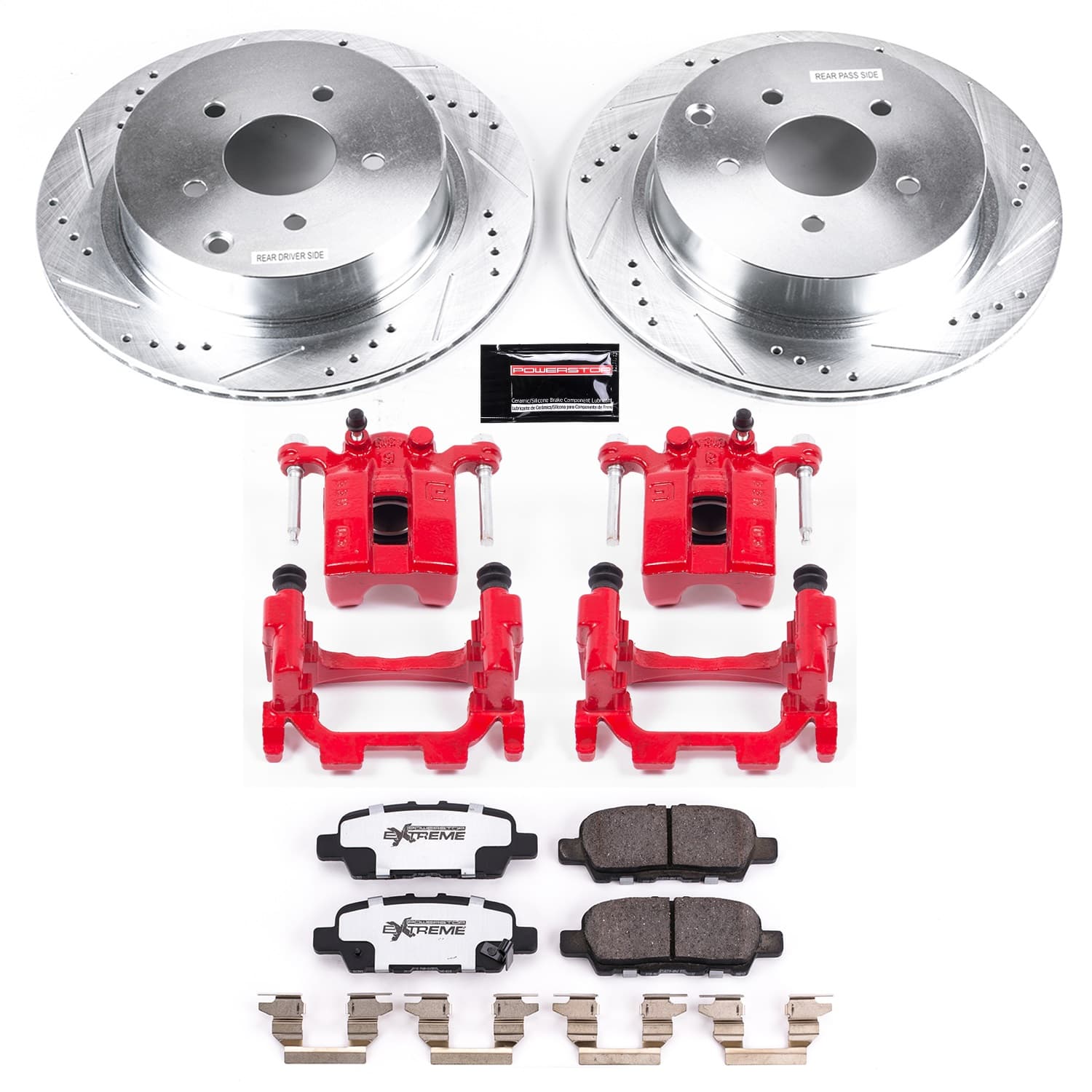Power Stop - KC8021-26 - Rear - Disc Brake Pad/Caliper and Rotor Kit image 1