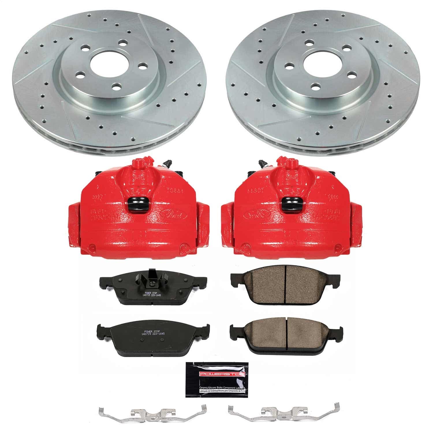 Power Stop - KC8175 - Front - Disc Brake Pad/Caliper and Rotor Kit image 1