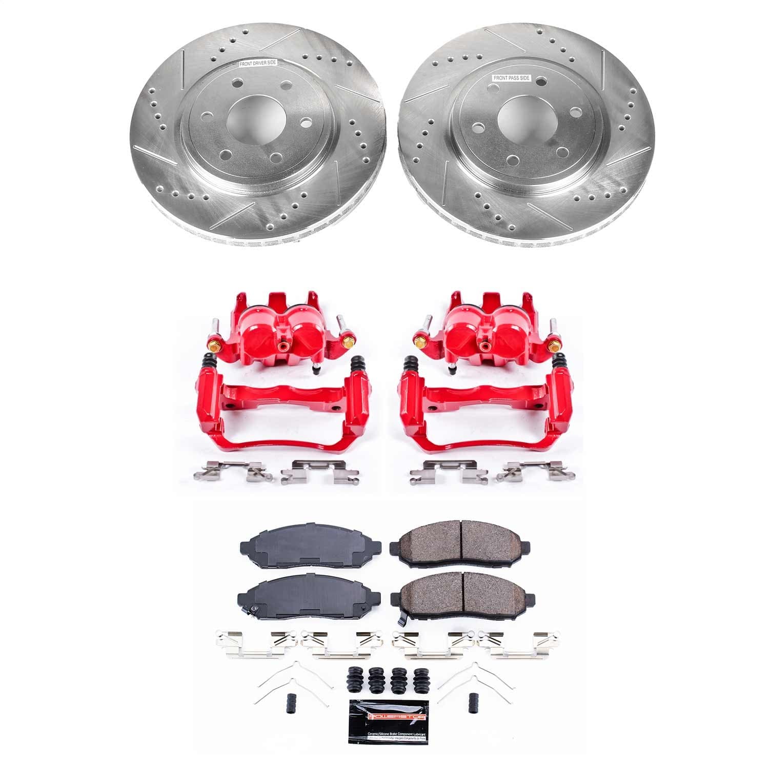 Power Stop - KC8325 - Front - Disc Brake Pad/Caliper and Rotor Kit image 1