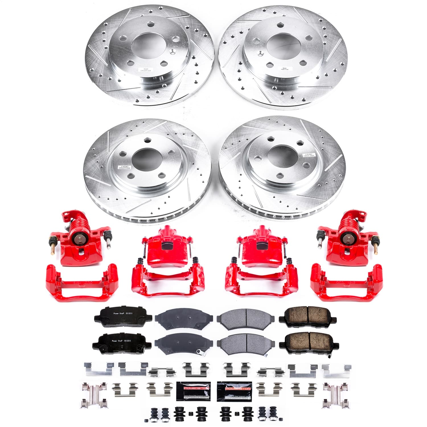 Power Stop - KC848-26 - Rear - Disc Brake Pad/Caliper and Rotor Kit image 1