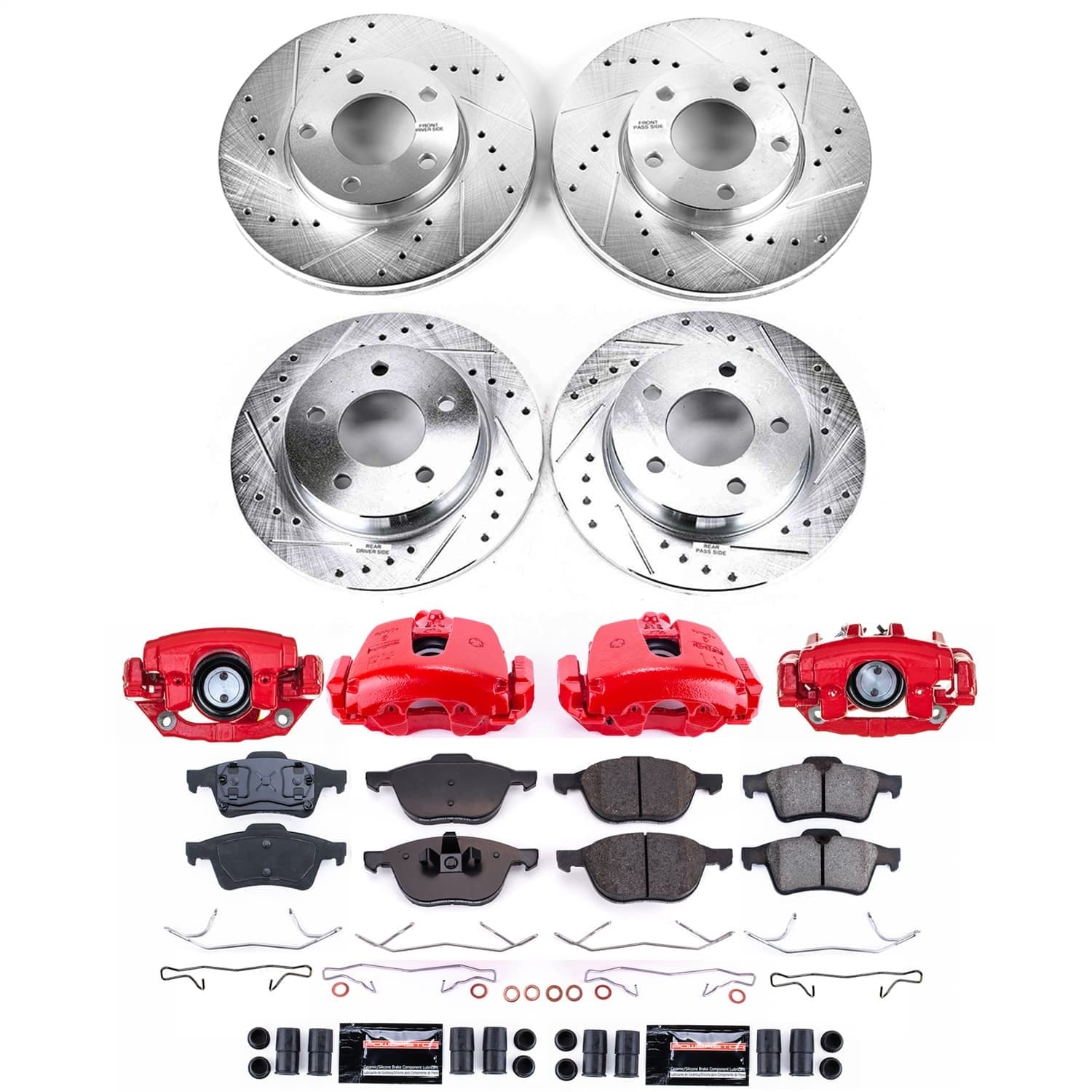 Power Stop - KC848 - Front - Disc Brake Pad/Caliper and Rotor Kit image 1