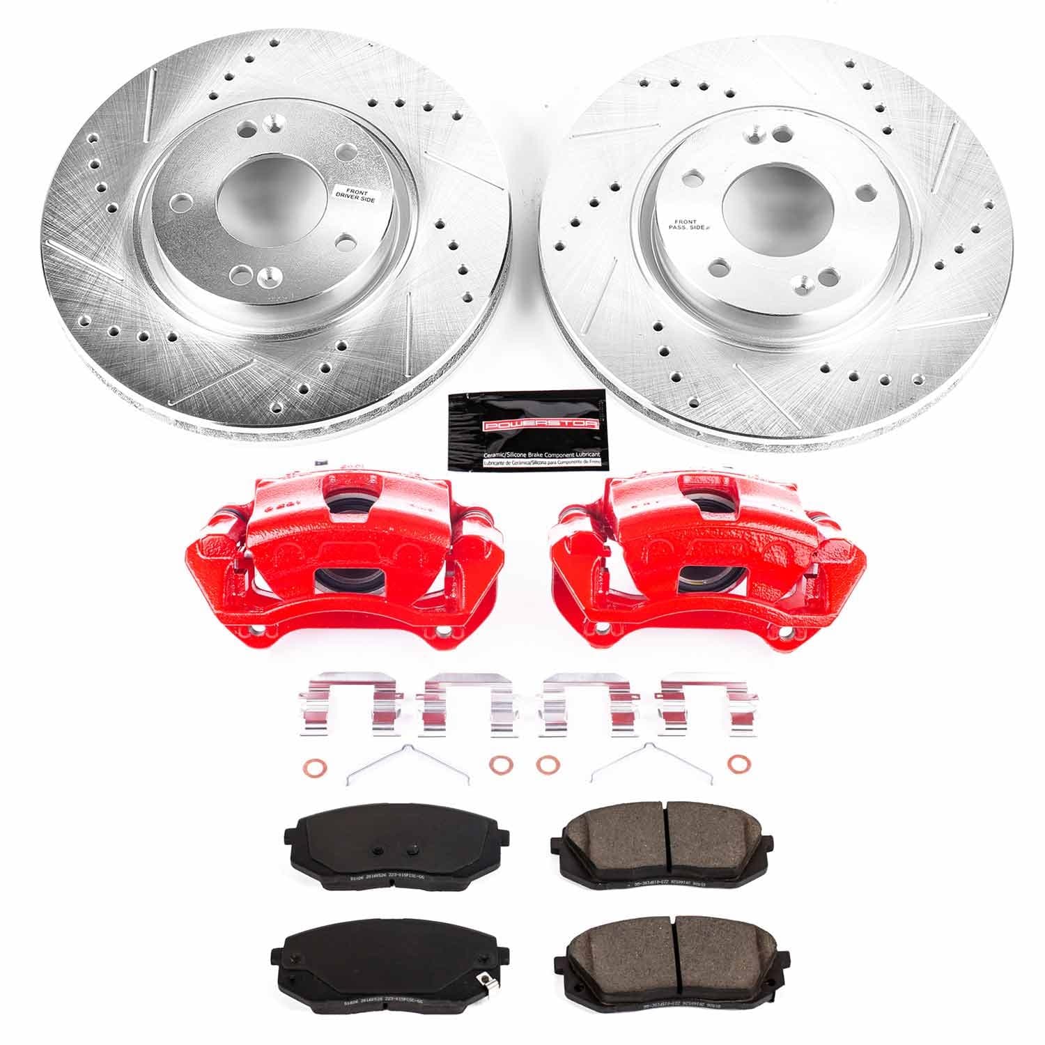 Power Stop - KC8621 - Front - Disc Brake Pad/Caliper and Rotor Kit image 1