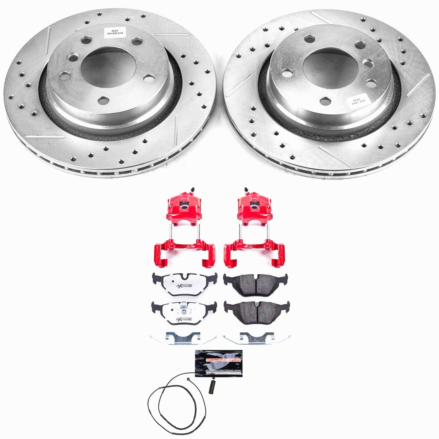 Power Stop - KC877-26 - Rear - Disc Brake Pad/Caliper and Rotor Kit image 1