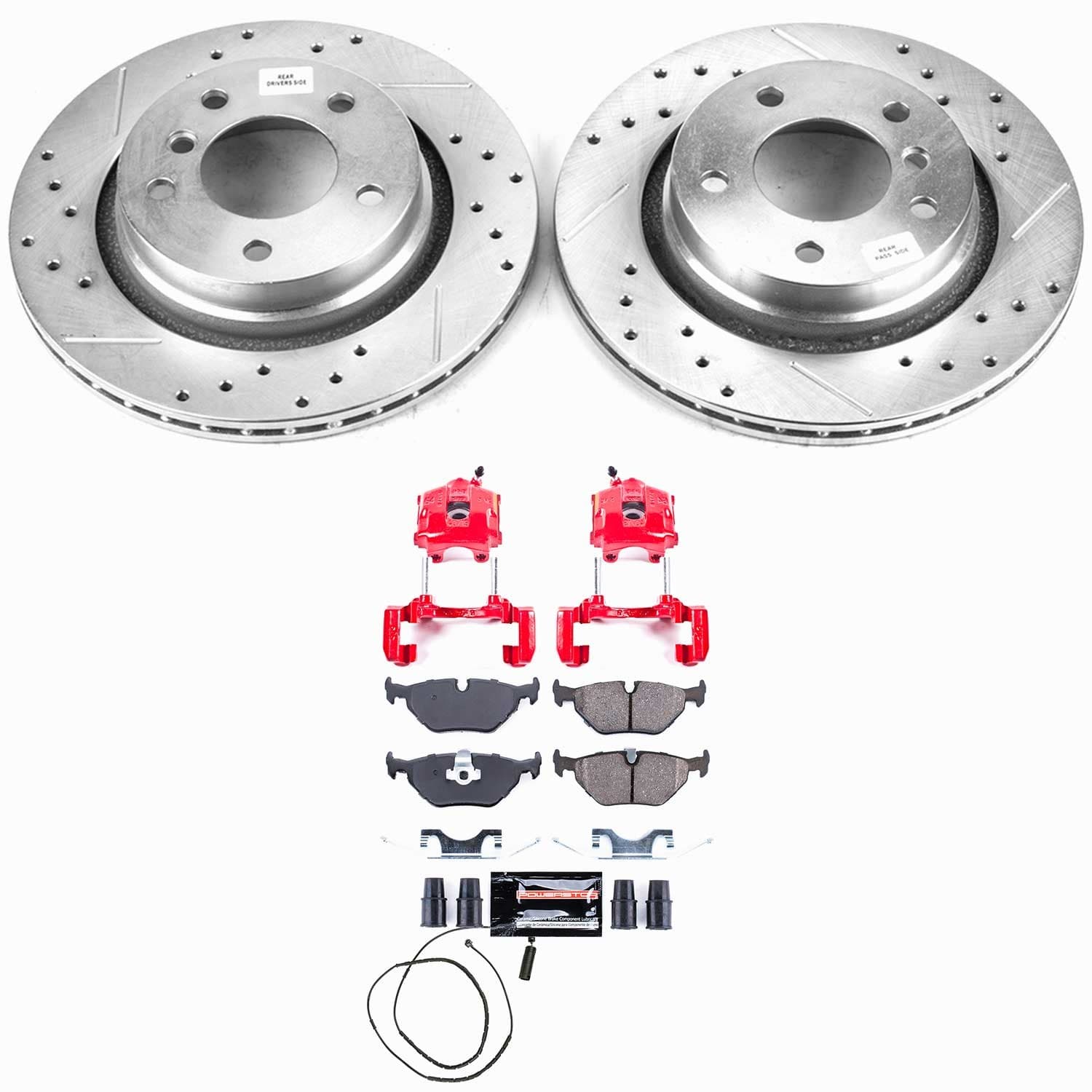 Power Stop - KC877 - Rear - Disc Brake Pad/Caliper and Rotor Kit image 1