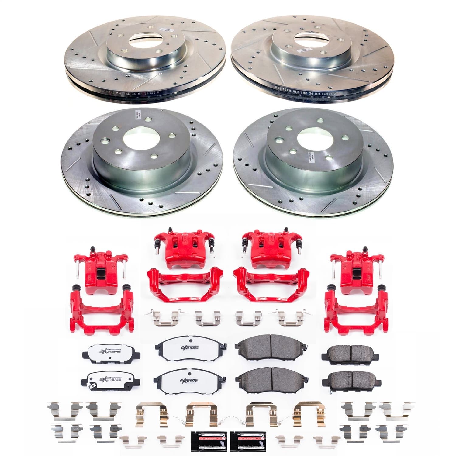 Power Stop - KC9065-26 - Front and Rear - Disc Brake Pad and Rotor Kit image 1