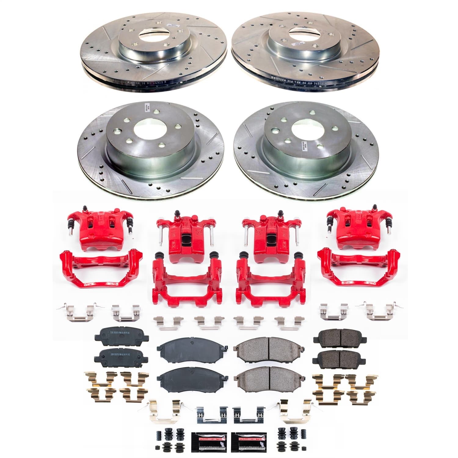 Power Stop - KC9065 - Front and Rear - Disc Brake Pad and Rotor Kit image 1