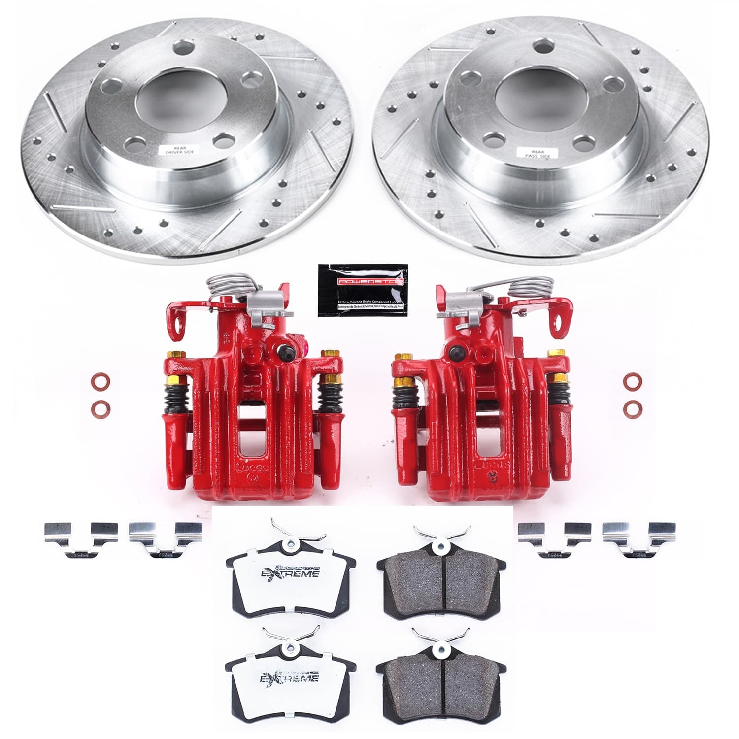 Power Stop - KC940-26 - Rear - Disc Brake Pad/Caliper and Rotor Kit image 1