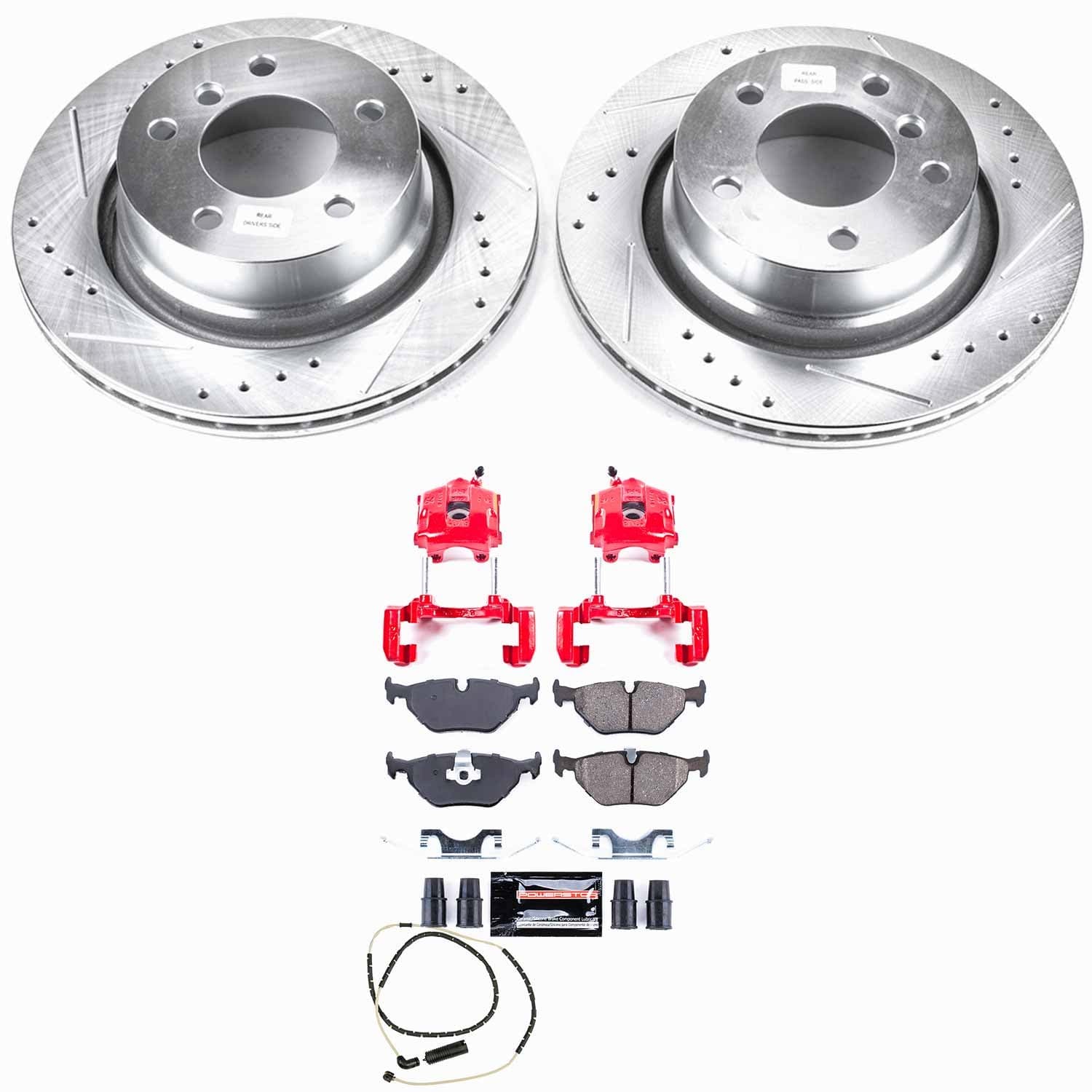 Power Stop - KC962 - Rear - Disc Brake Pad/Caliper and Rotor Kit image 1