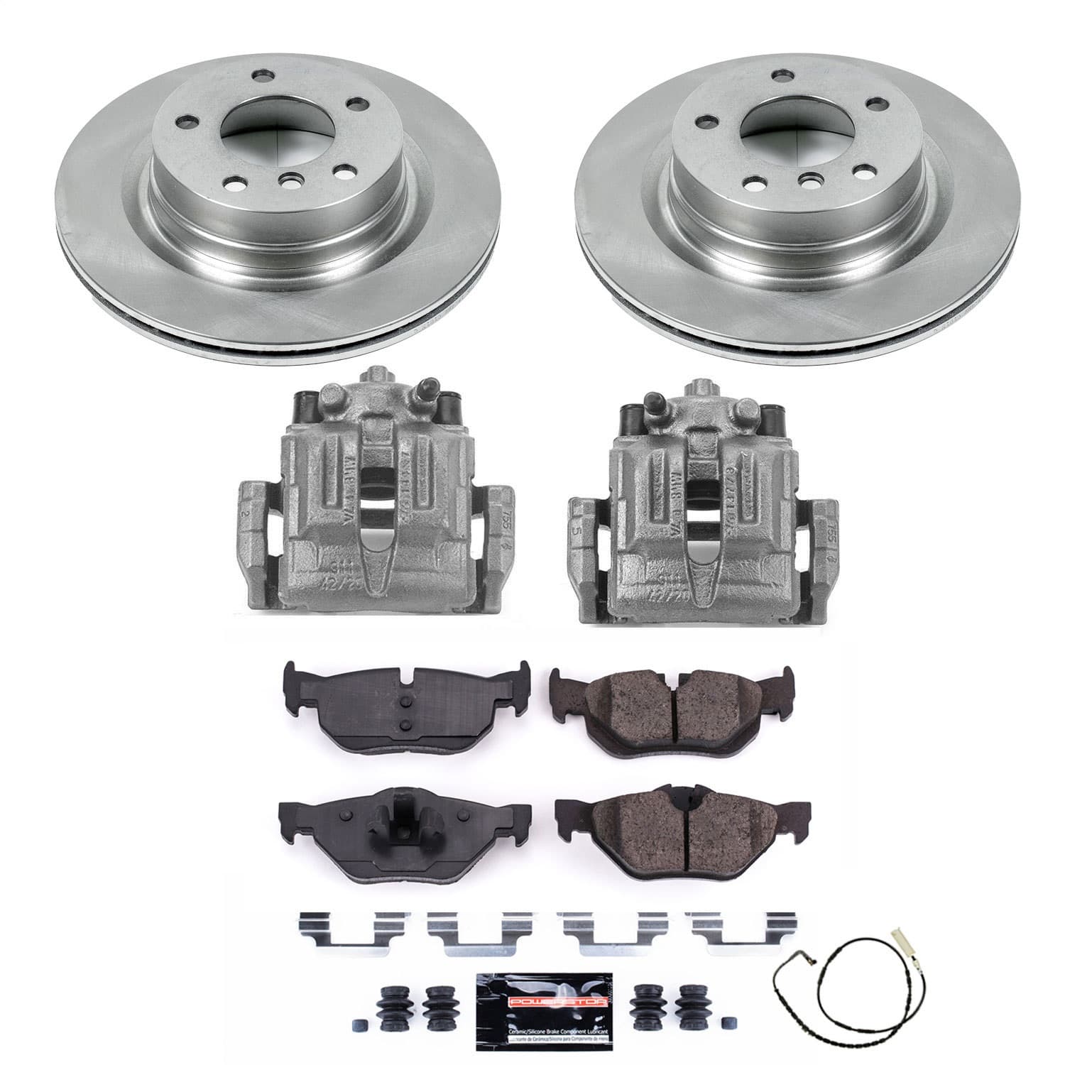 Power Stop - KCOE044 - Rear - Disc Brake Pad/Caliper and Rotor Kit image 1