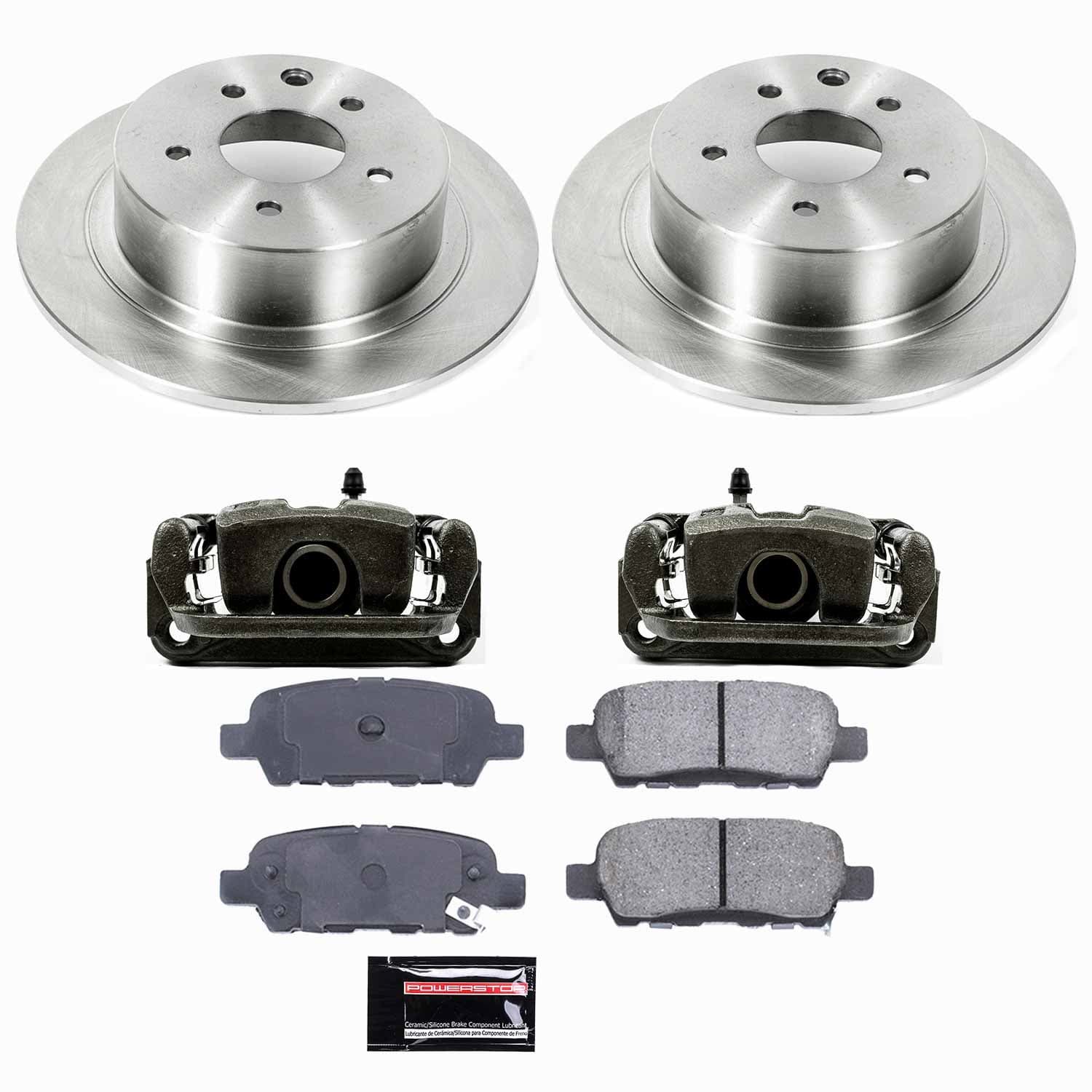 Power Stop - KCOE098 - Rear - Disc Brake Pad/Caliper and Rotor Kit image 1