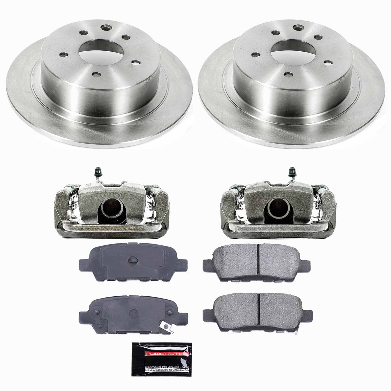 Power Stop - KCOE098A - Rear - Disc Brake Pad/Caliper and Rotor Kit image 1
