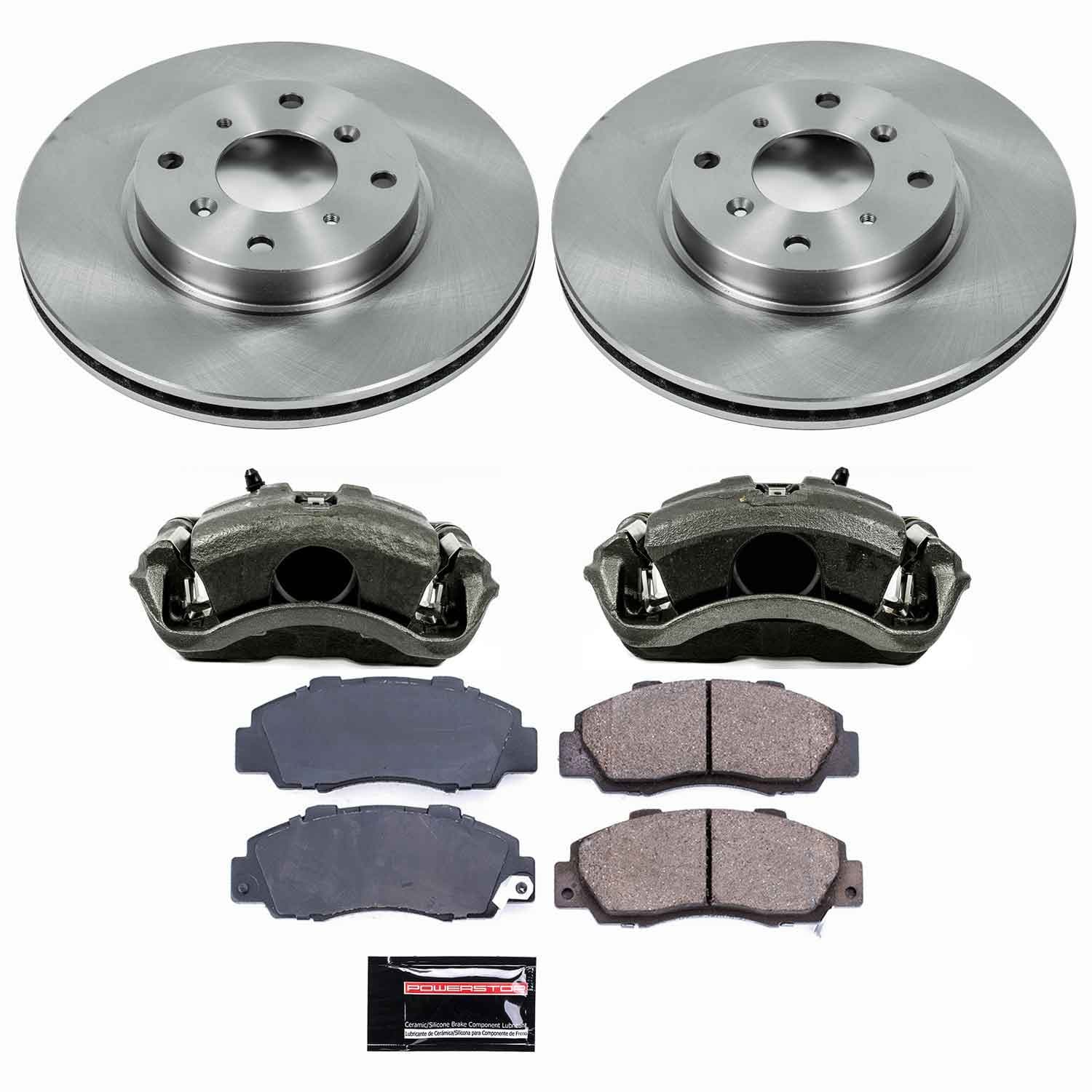 Power Stop - KCOE1037 - Front - Disc Brake Pad/Caliper and Rotor Kit image 1