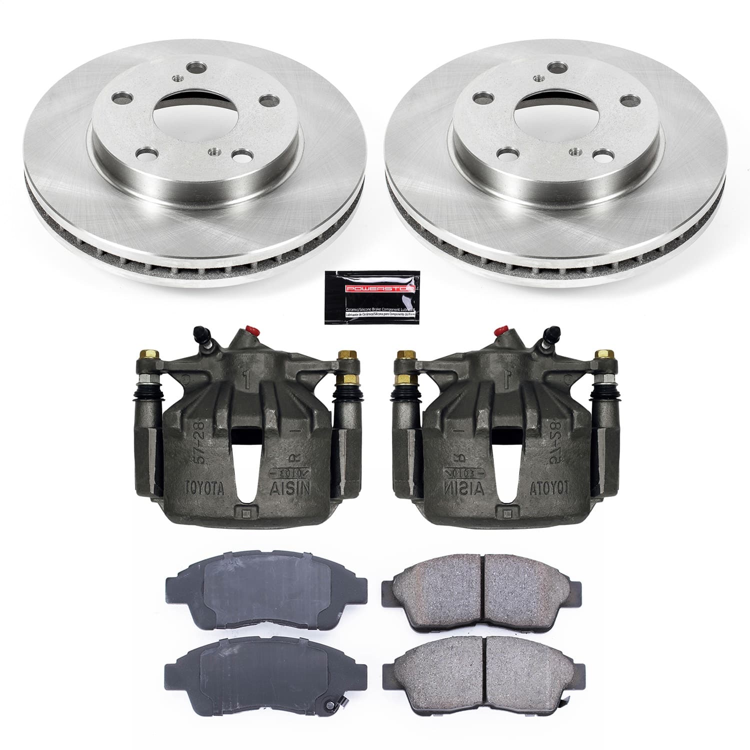 Power Stop - KCOE1052 - Front - Disc Brake Pad/Caliper and Rotor Kit image 1