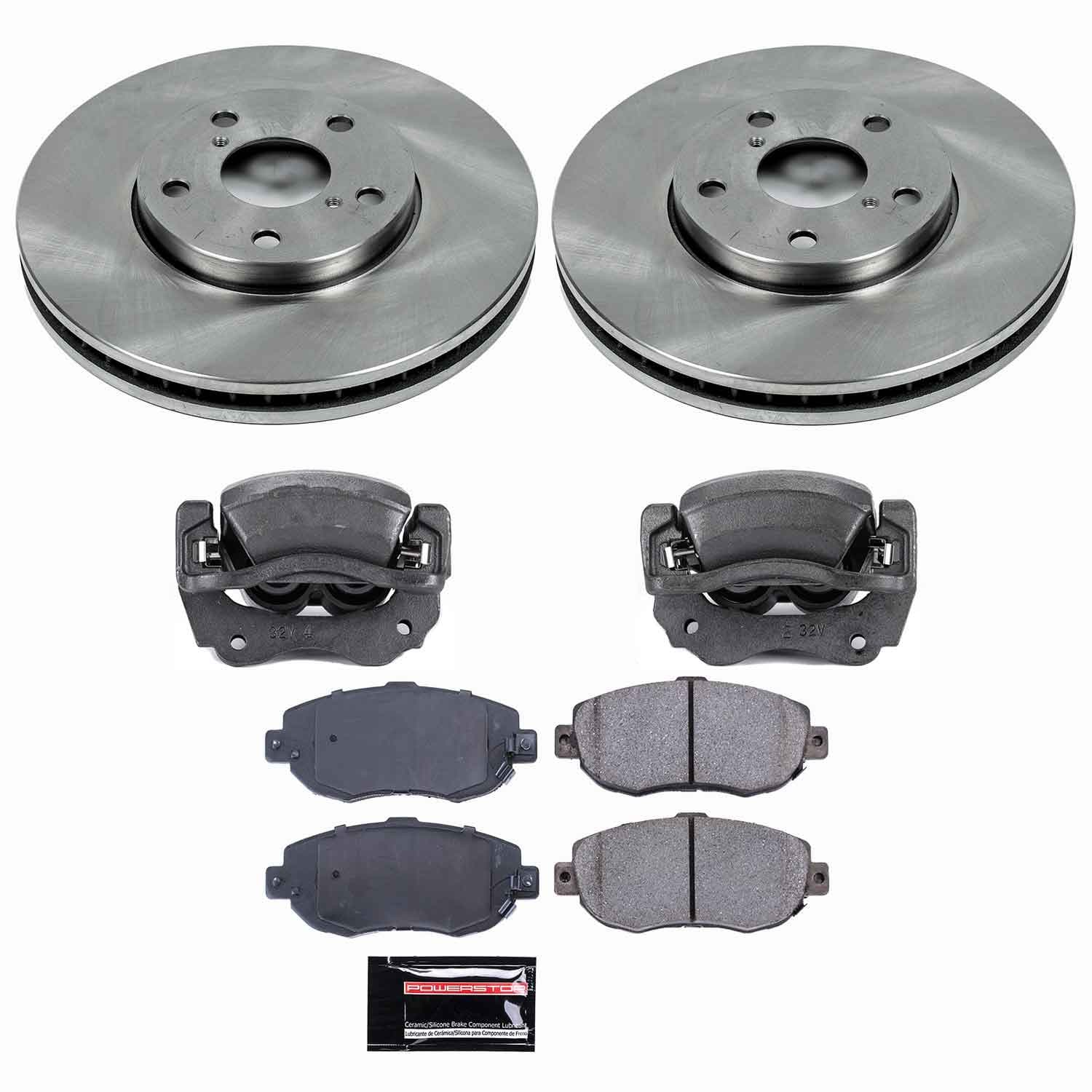 Power Stop - KCOE1077A - Front - Disc Brake Pad/Caliper and Rotor Kit image 1