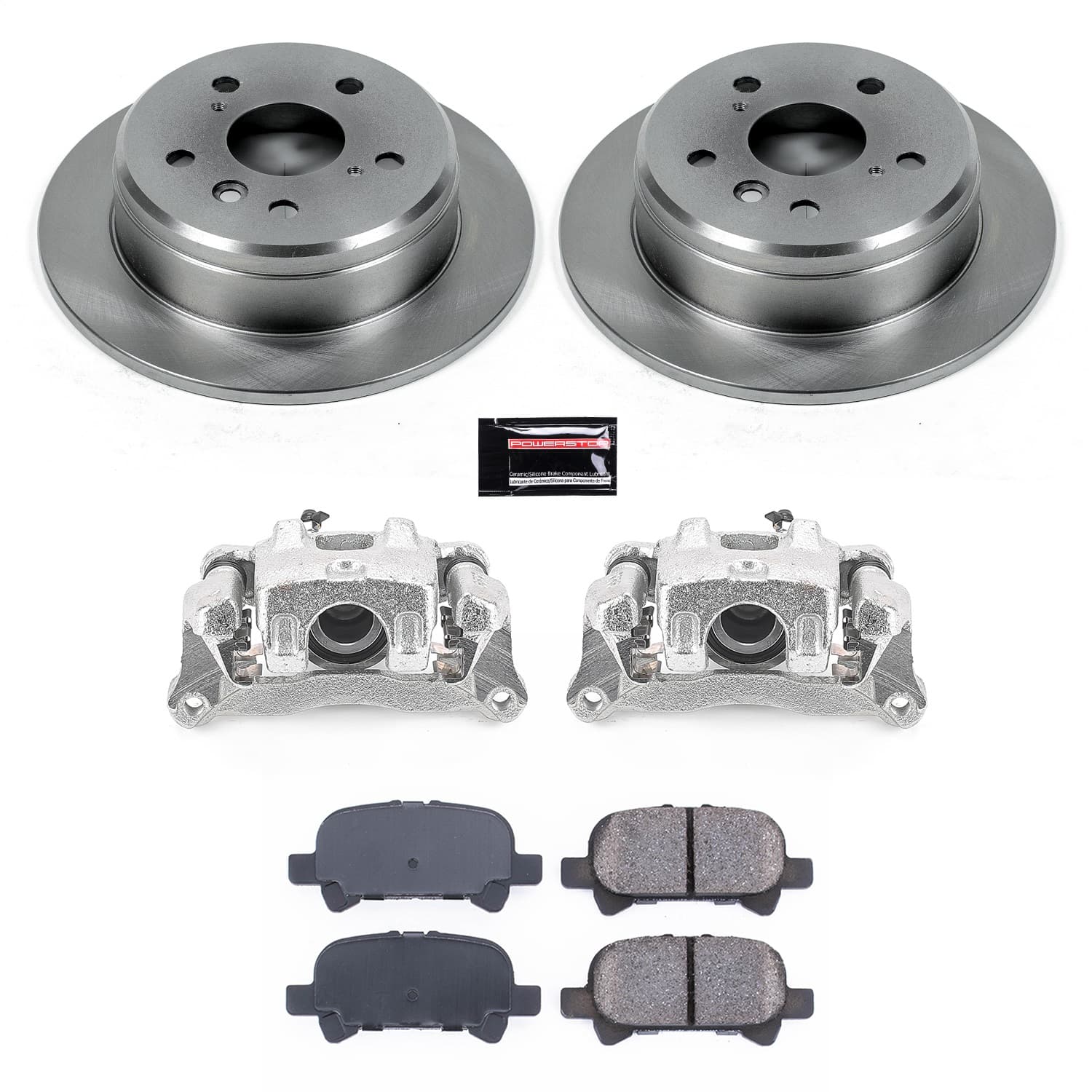Power Stop - KCOE1083A - Rear - Disc Brake Pad/Caliper and Rotor Kit image 1