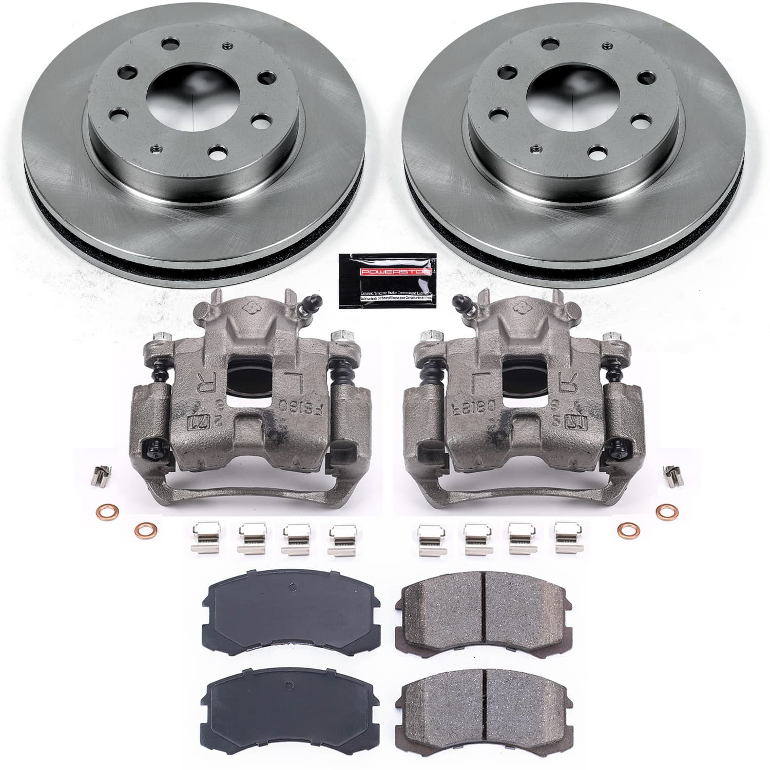 Power Stop - KCOE1092 - Front - Disc Brake Pad/Caliper and Rotor Kit image 1