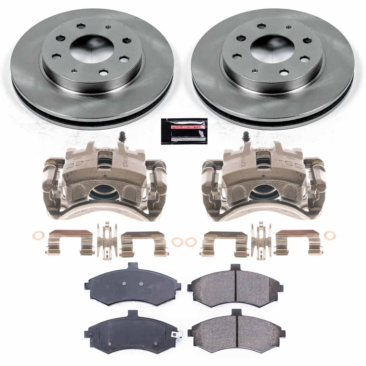 Power Stop - KCOE1093A - Front - Disc Brake Pad/Caliper and Rotor Kit image 1