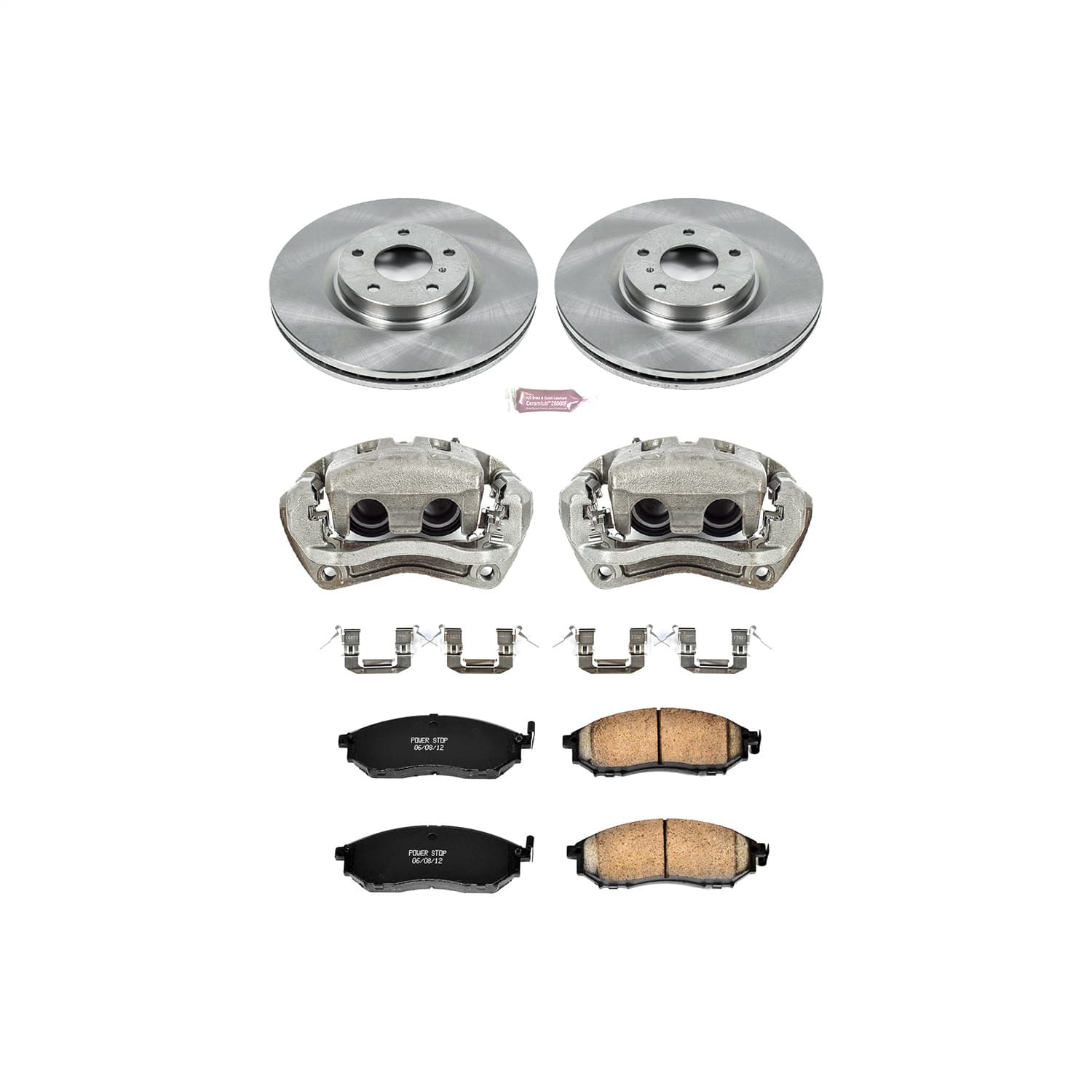Power Stop - KCOE112B - Front - Disc Brake Pad/Caliper and Rotor Kit image 1