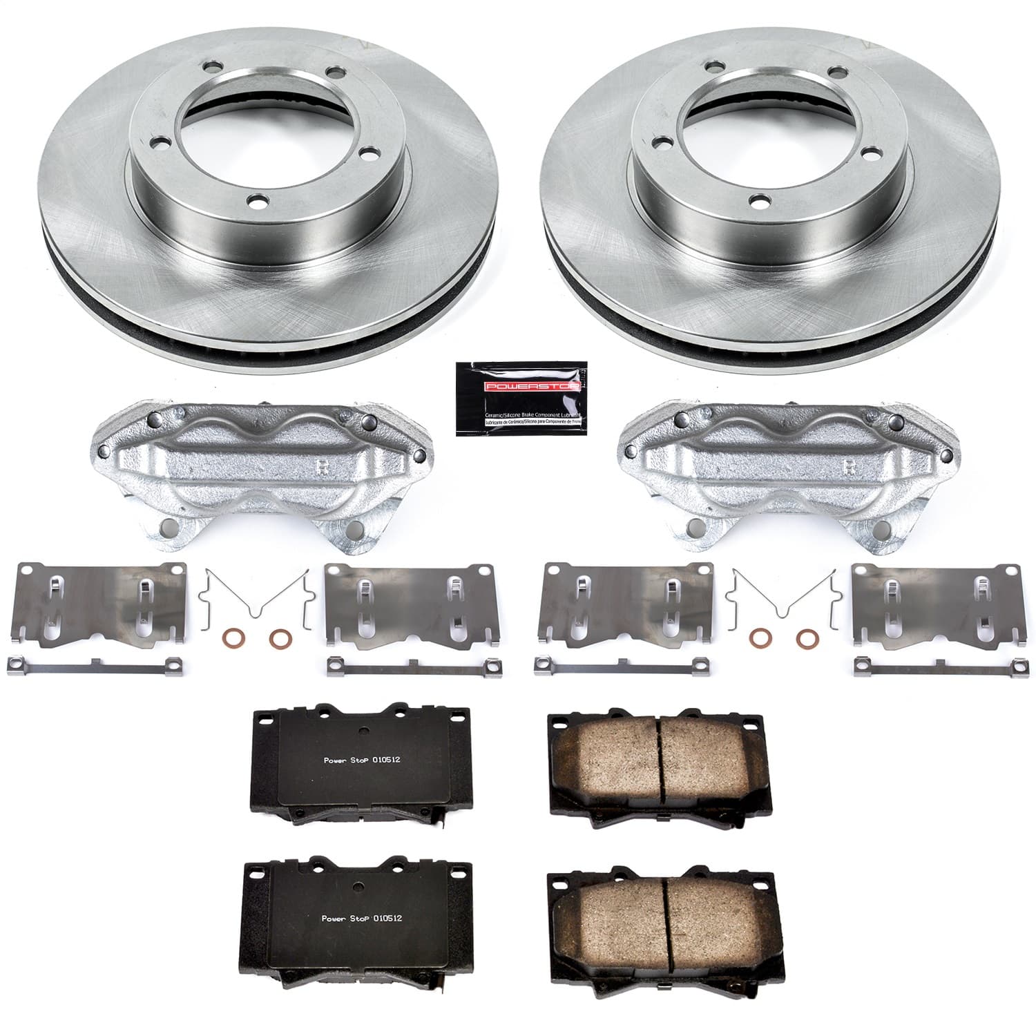 Power Stop - KCOE1132 - Front - Disc Brake Pad/Caliper and Rotor Kit image 1