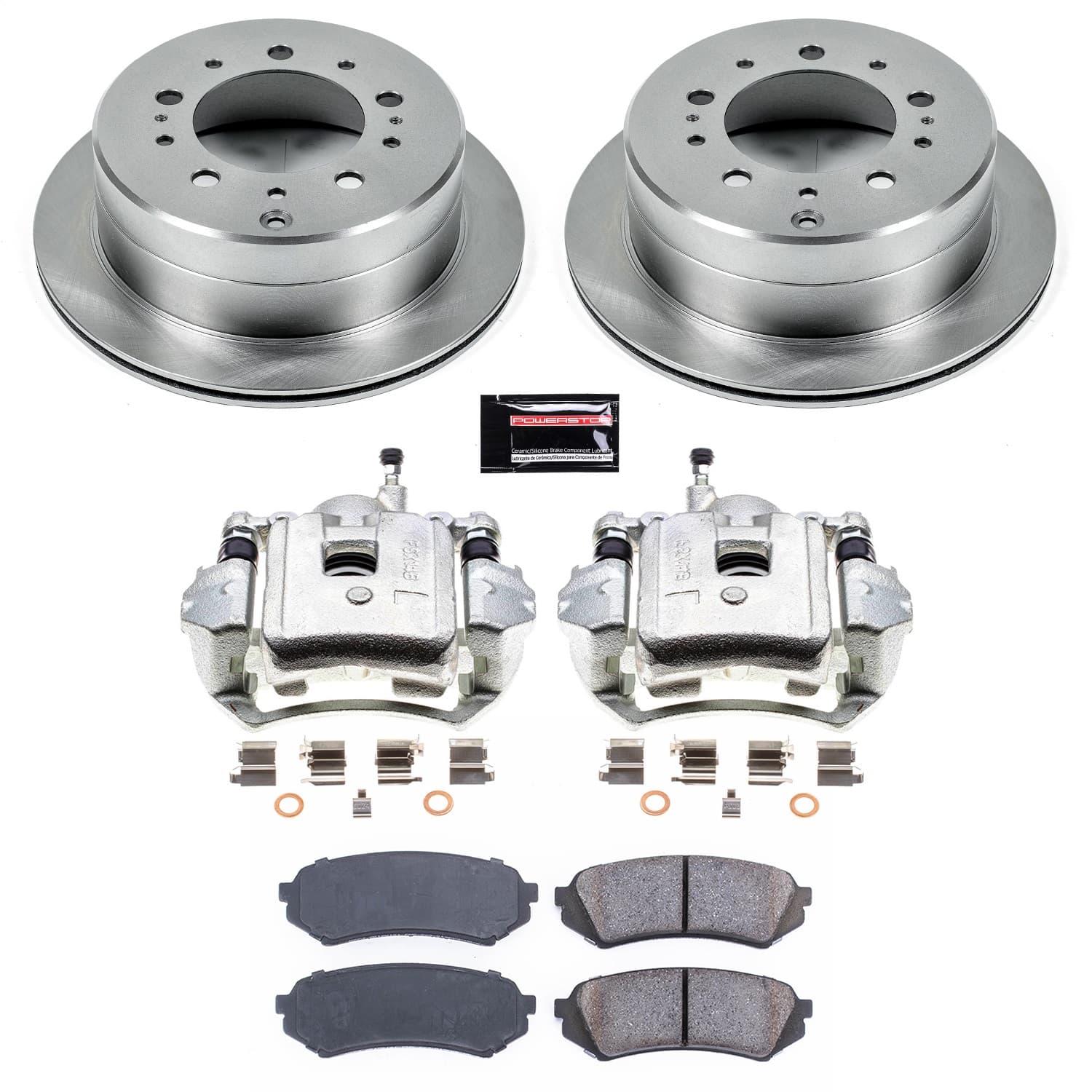 Power Stop - KCOE1134 - Rear - Disc Brake Pad/Caliper and Rotor Kit image 1